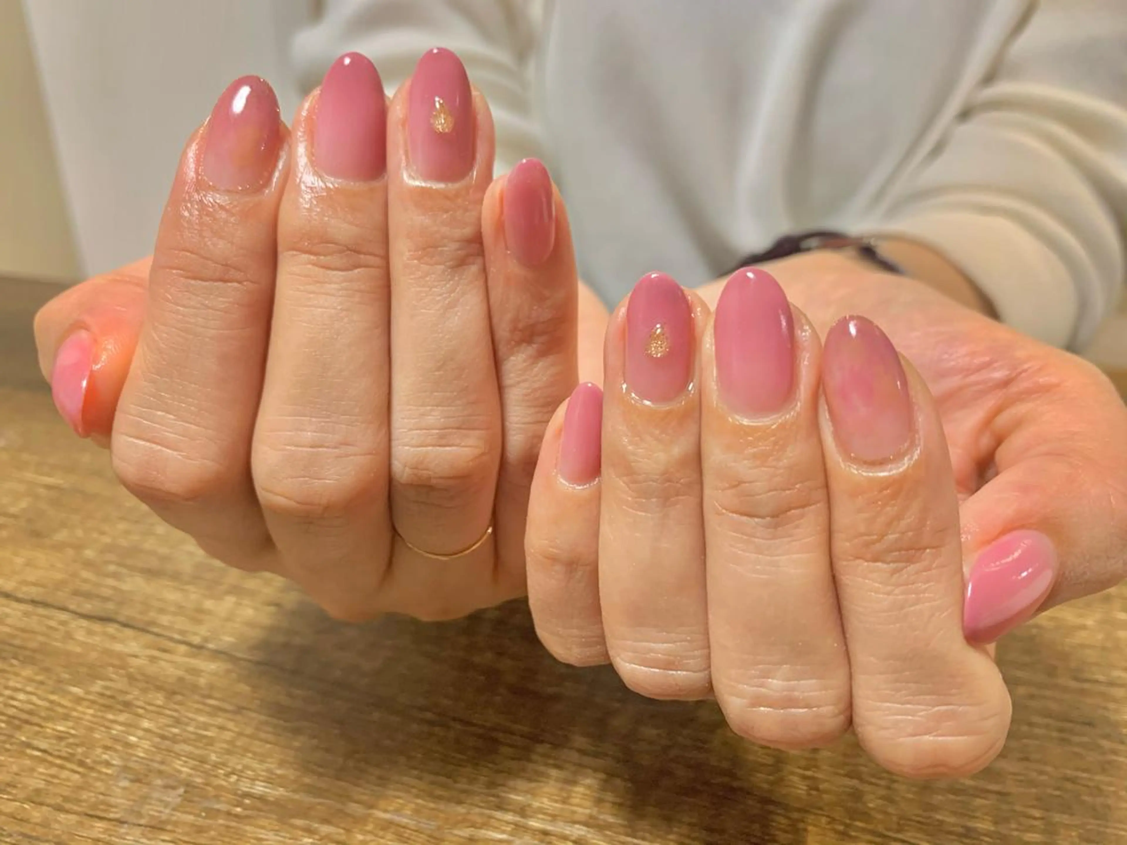 ネイル ハンドネイル ハンドケア うる艶/透明感 Rirashaのネイルデザイン