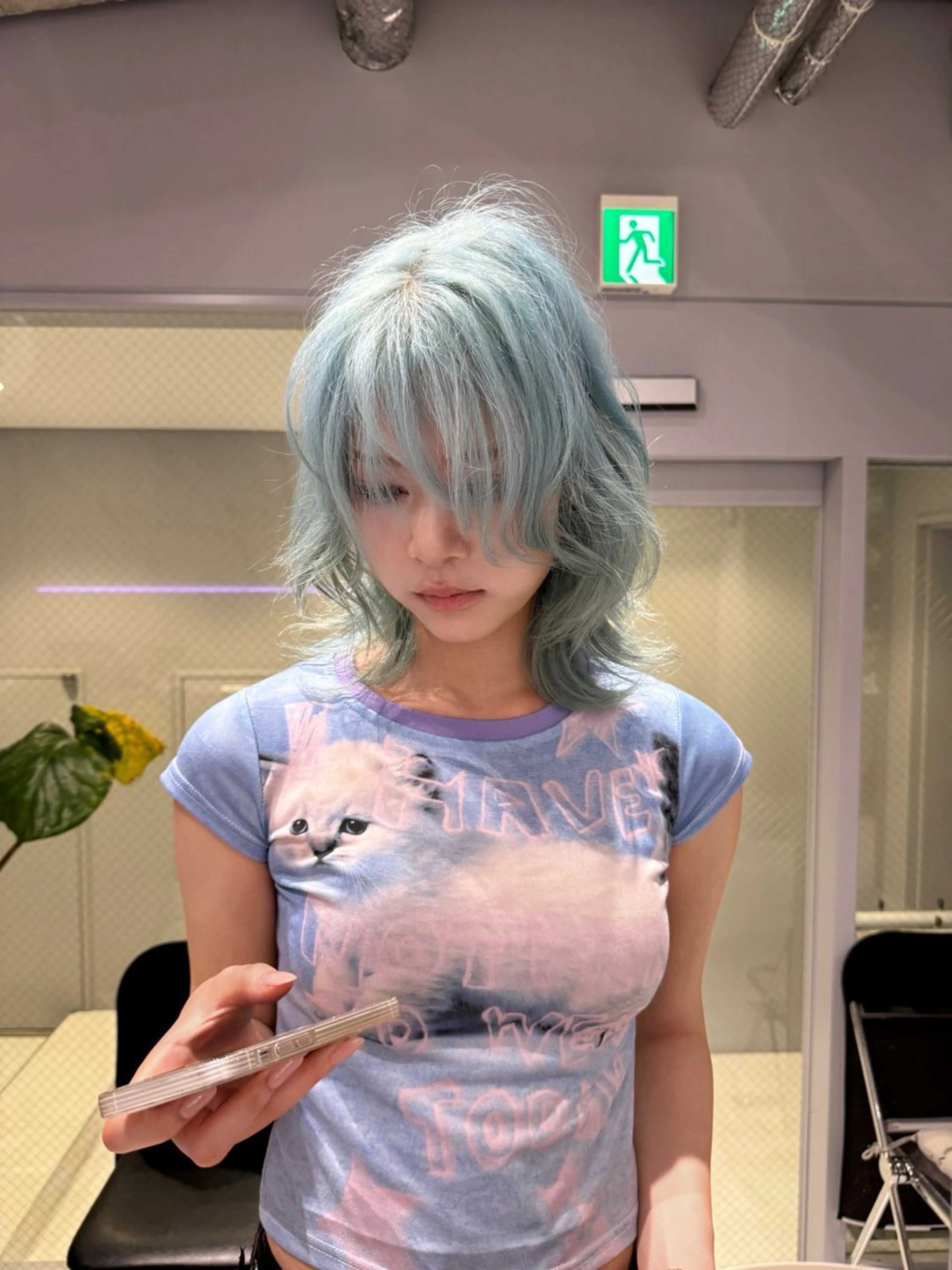 セミロング カラー ヘアカラー トリートメント 艶 ケアブリーチ 🎀🩵RISAのヘアスタイル