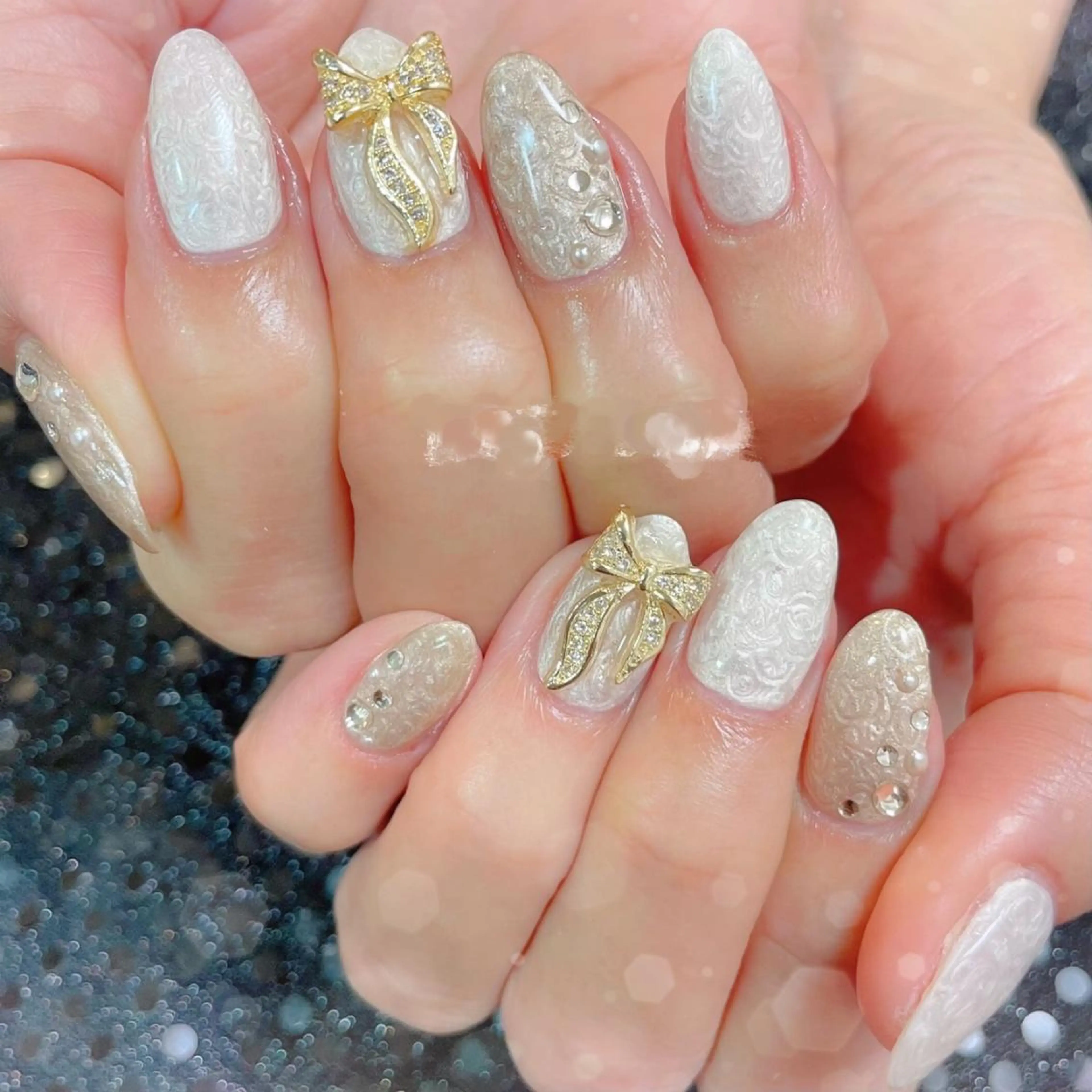 メンズ ネイル リボン ハンドネイル ハンドケア MoON...❤︎ MeGuのネイルデザイン