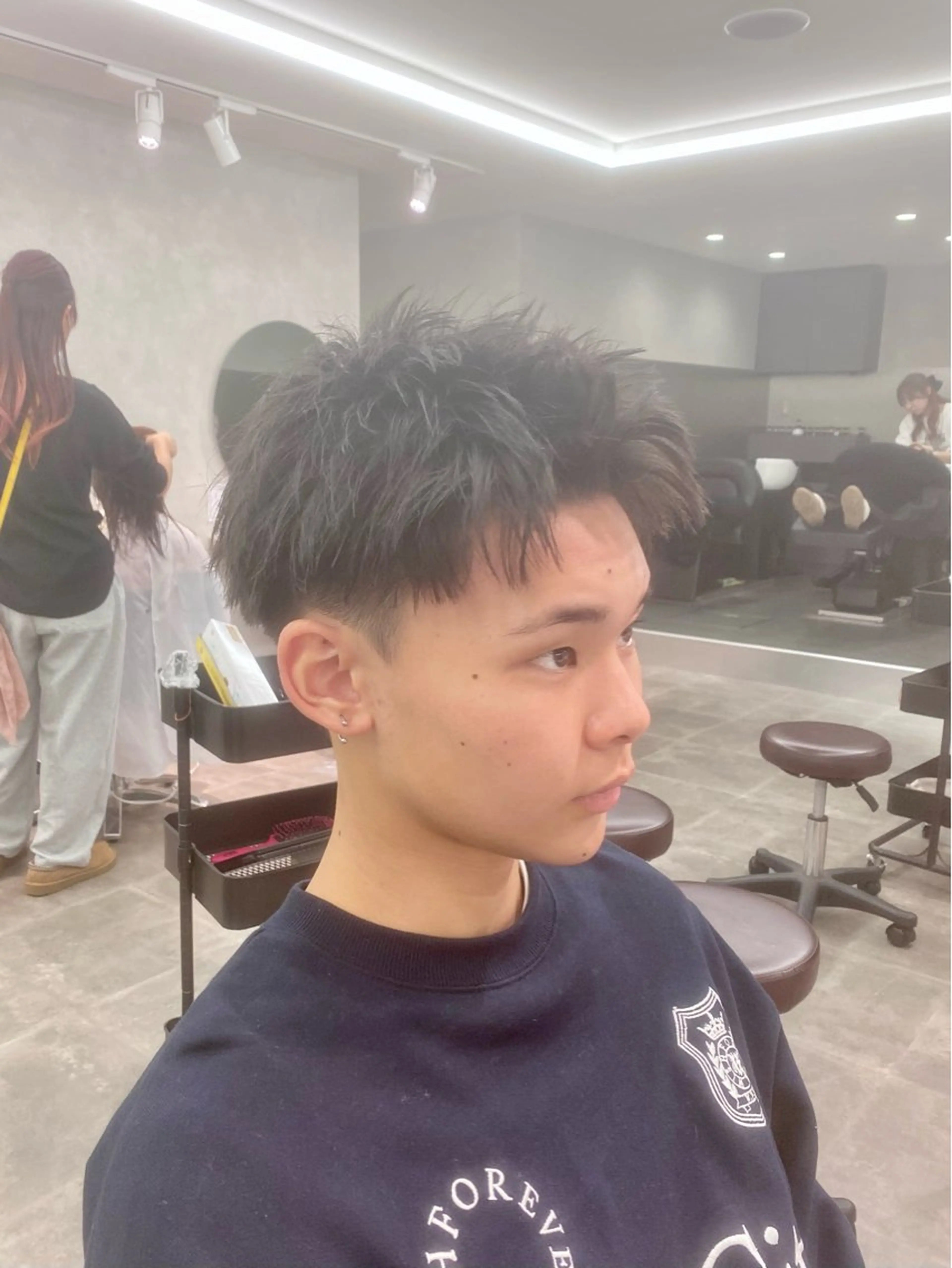ショート パーマ メンズ 進藤彪雅/メンズ/ 千葉駅【GENiE】のヘアスタイル