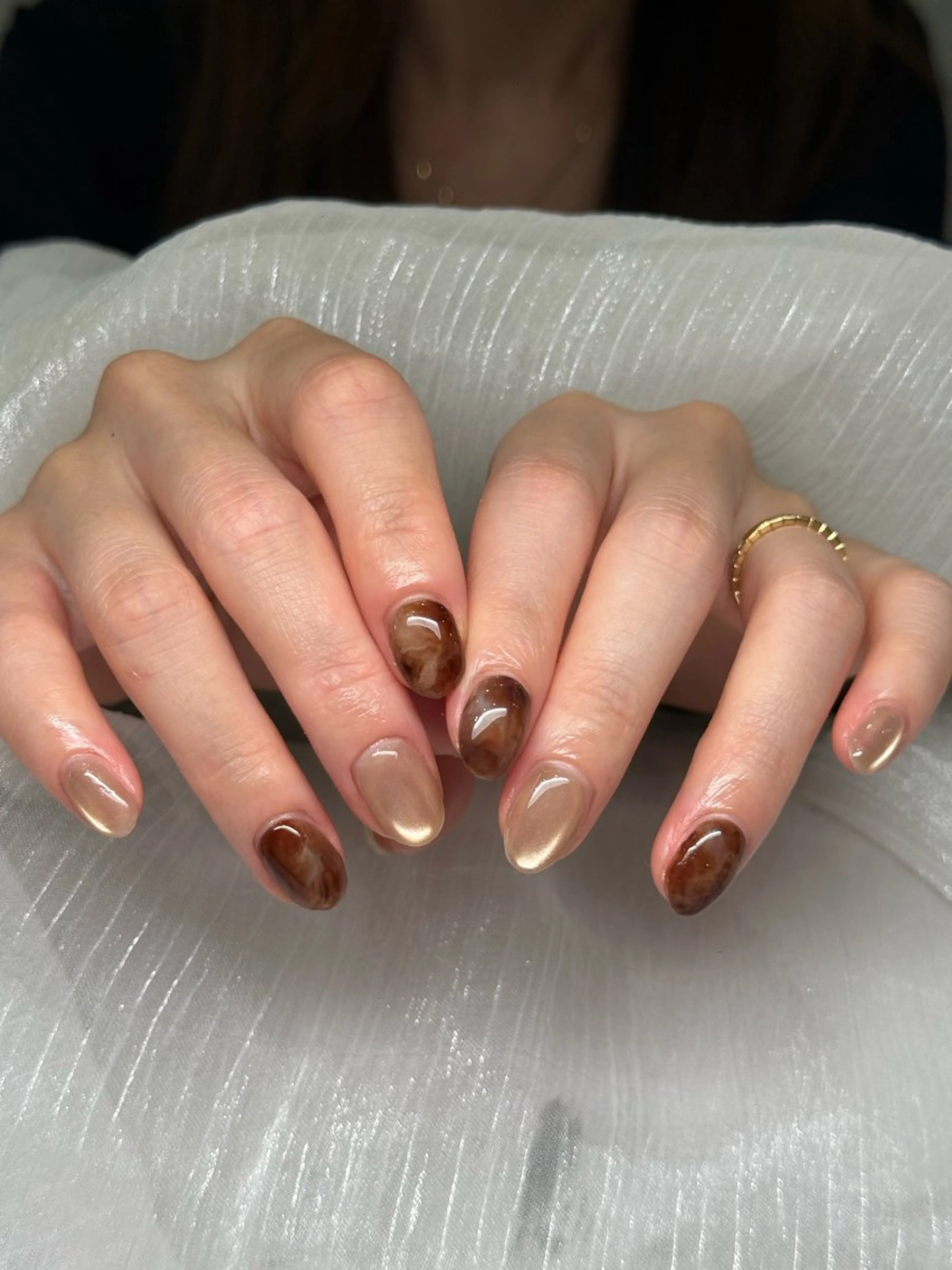 ネイル チークネイル フレンチネイル 韓国ネイル マグネットネイル ミラーネイル ハンドネイル MILO 168 池袋のネイルデザイン
