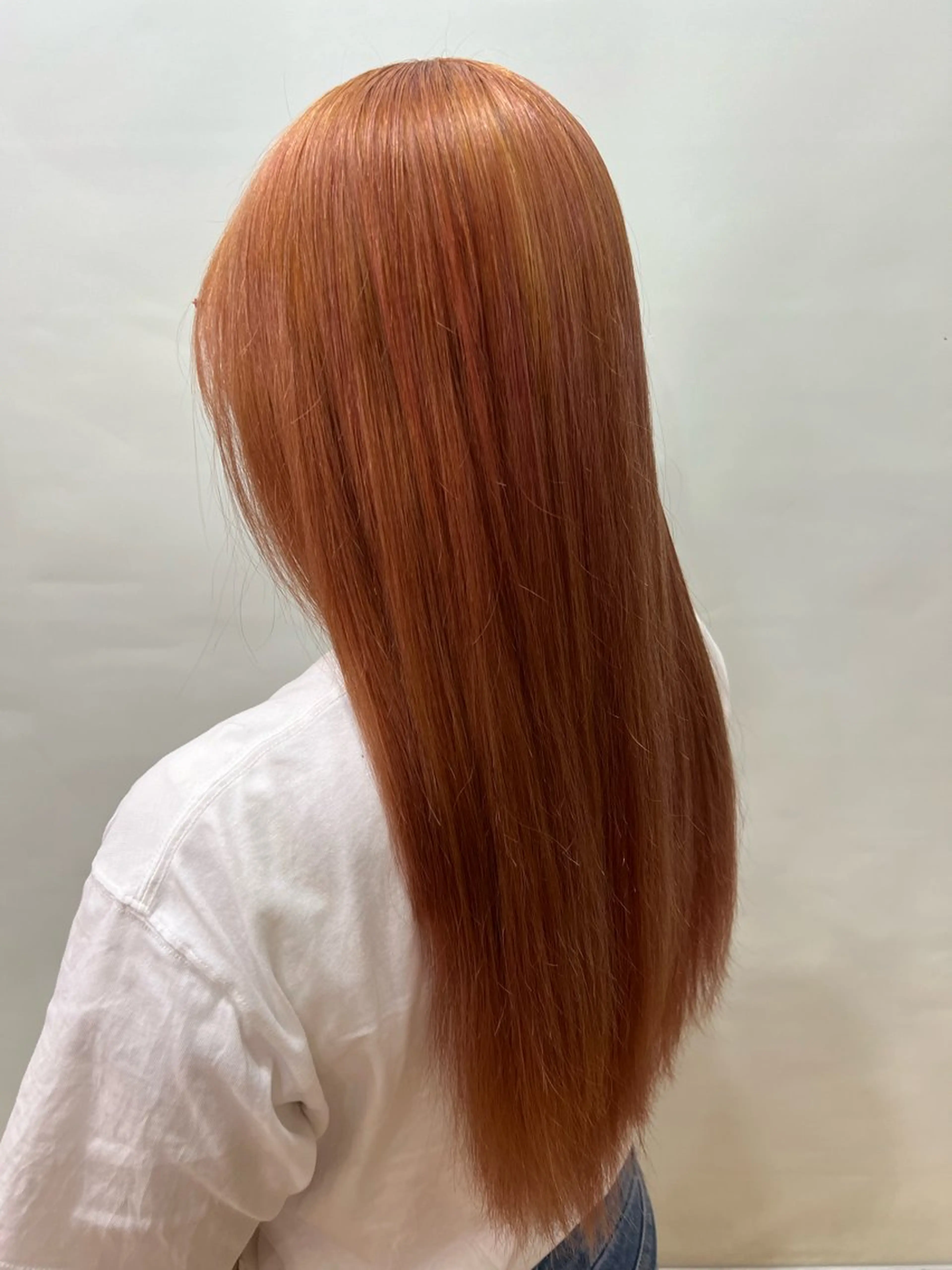 ロング カラー ブリーチ オレンジ オレンジピンク ピンクカラー CRED GARDEN 綾瀬店所属・カットモデル募集中 大塚春翔のヘアスタイル