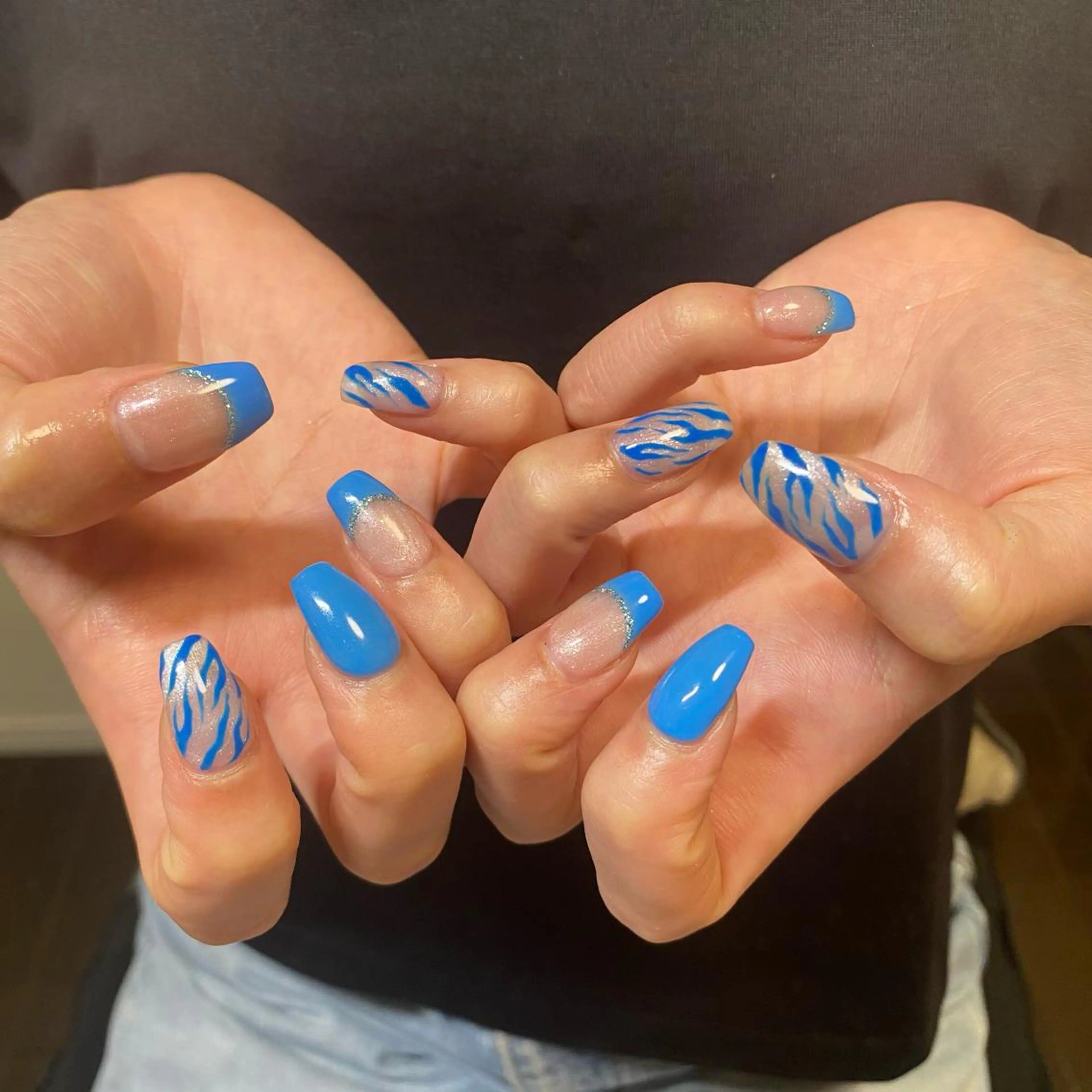 ミディアム カラー パーマ ヘアアレンジ メンズ キッズ ネイル マツエク・マツパ アイブロウ アニマル柄 ハンドネイル ハンドケア 今福鶴見ネイル 8(ｴｲﾄ)のネイルデザイン