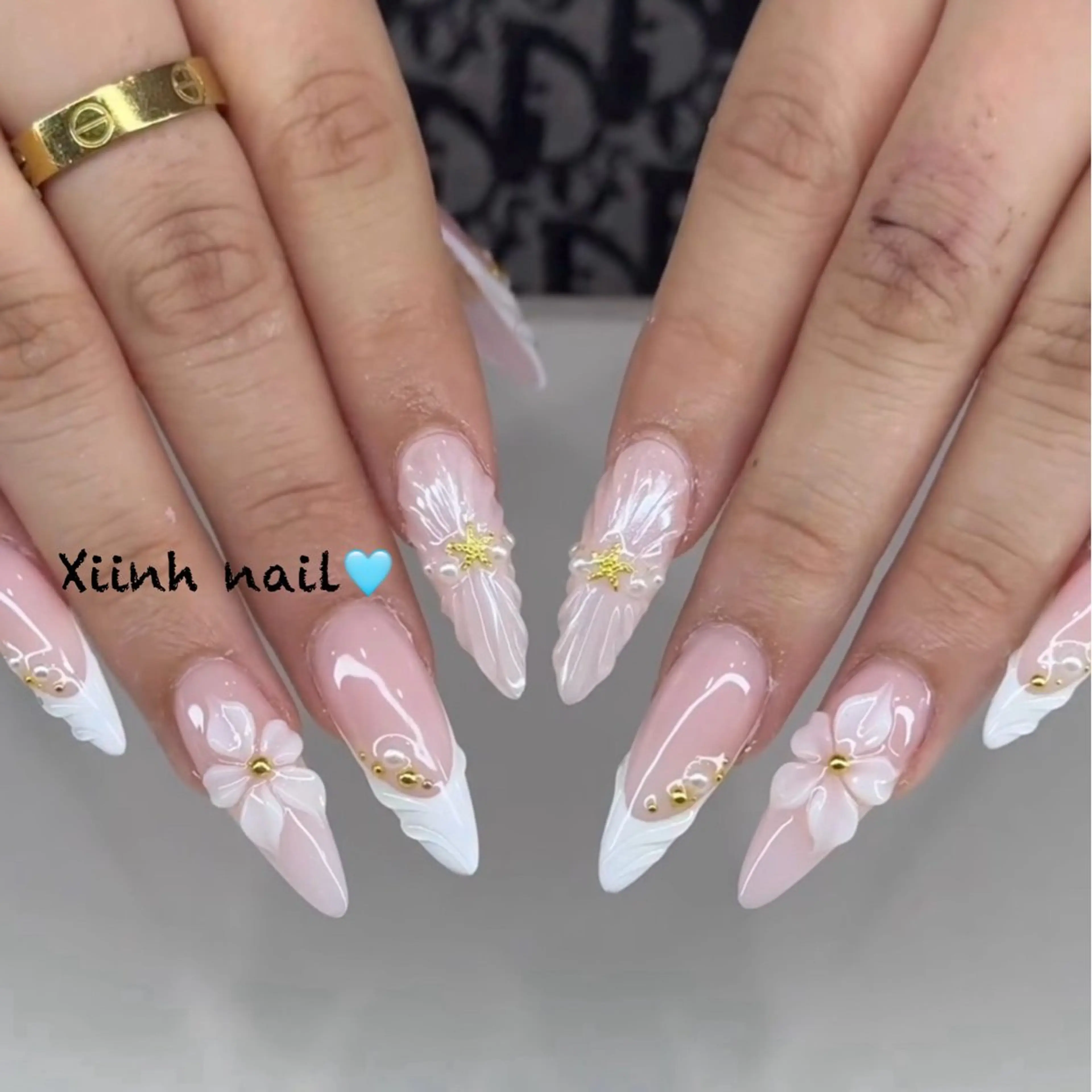 ネイル チークネイル 桜ネイル フットネイル フレンチネイル ジェルネイル ハンドネイル XIINH NAIL SALONのネイルデザイン