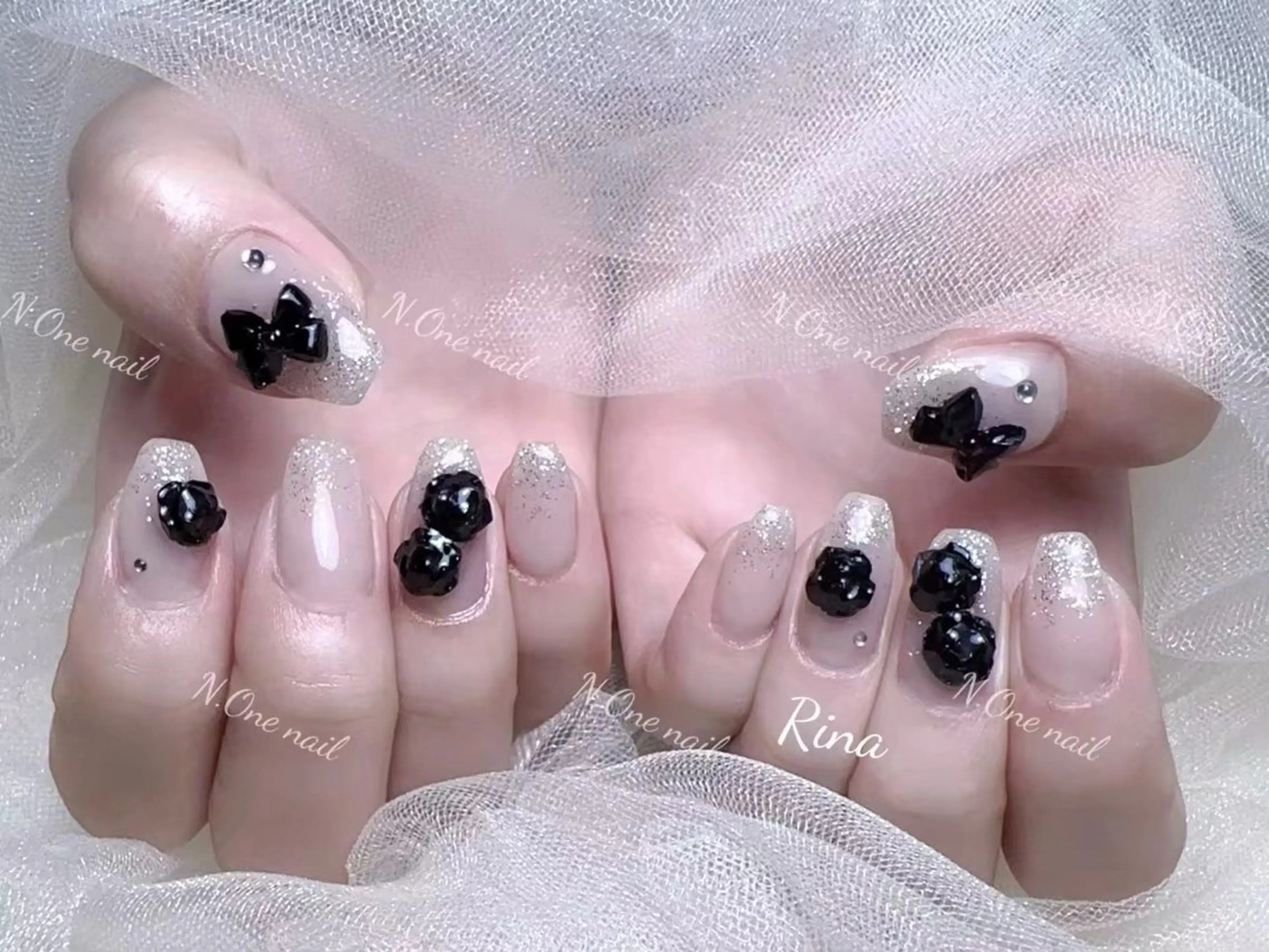 ネイル 長いだし/スカルプ/ パラシェルN.oneのネイルデザイン