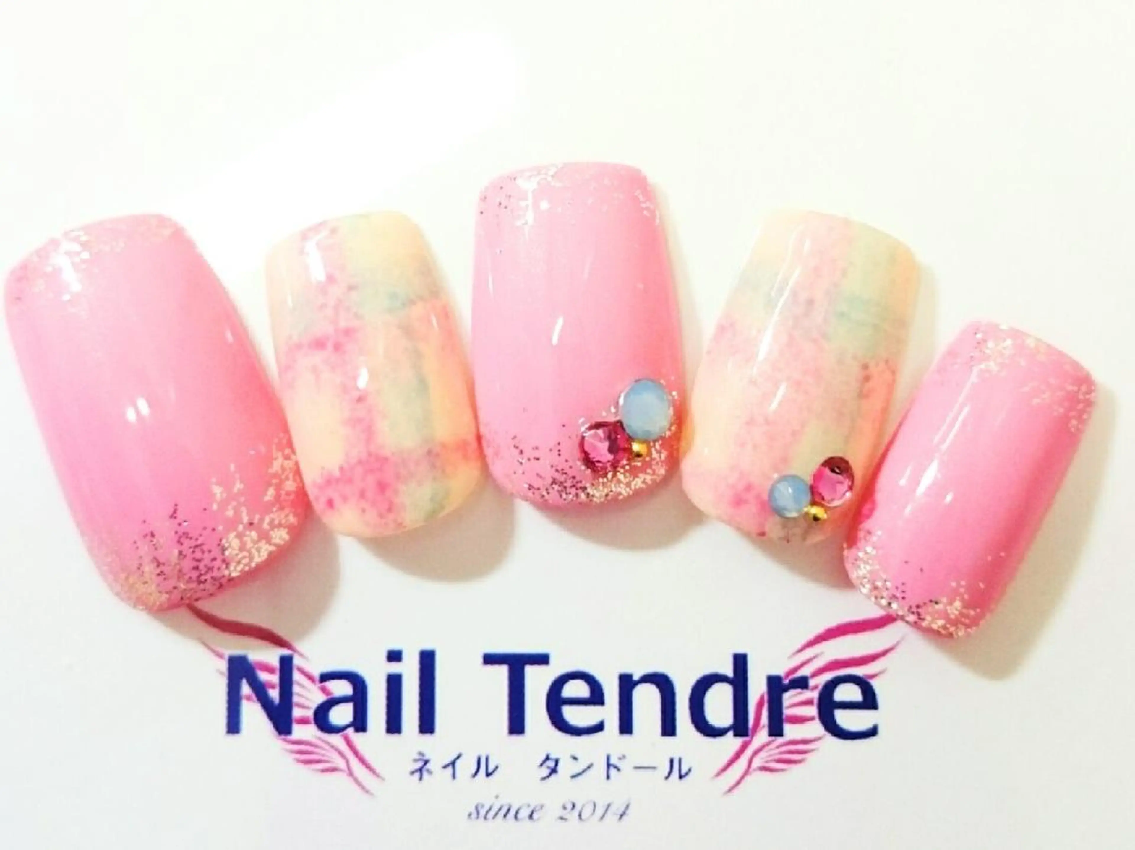 ネイル アートネイル ジェルネイル ソフトジェル ストーンネイル ハンドネイル Nail  Tendreのネイルデザイン