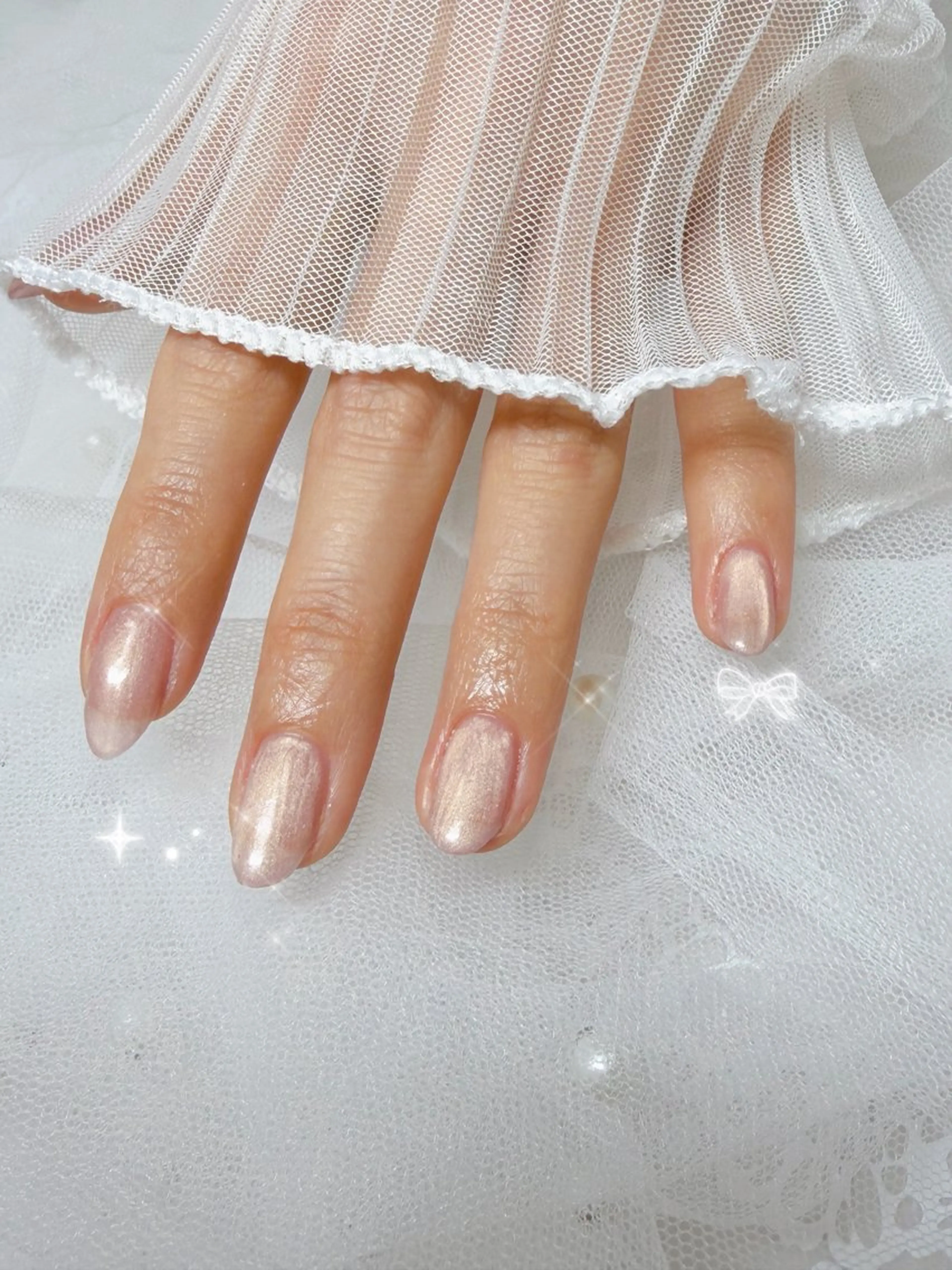 ネイル キラキラネイル 韓国ネイル マグネットネイル ミラーネイル オフィスネイル Rencontre所属・Rencontre 四谷三丁目韓国ネイルのネイルデザイン