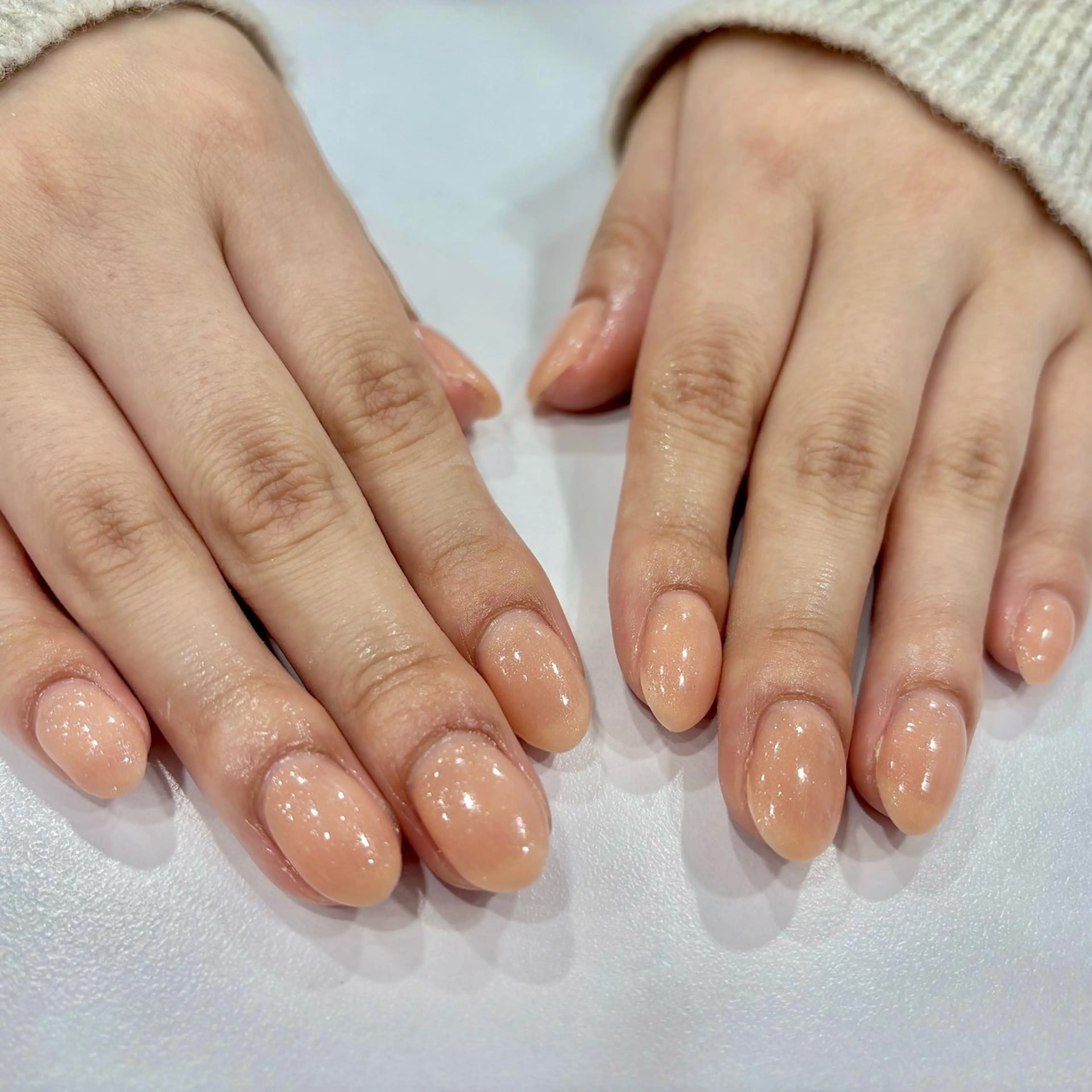 ネイル ラメ(グリッター) ワンカラーネイル アンリッシュ池袋 小泉のネイルデザイン