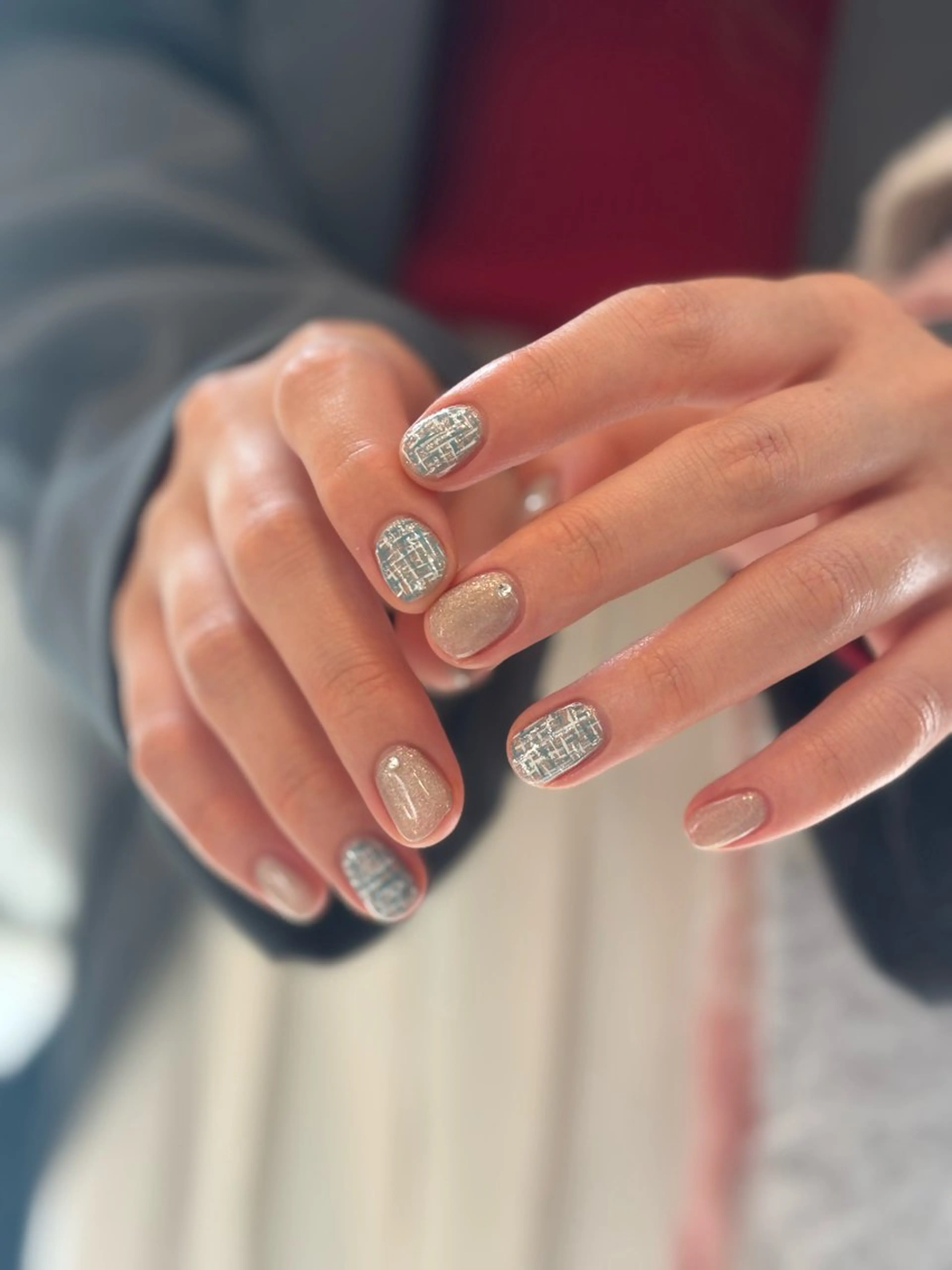 ネイル ツイードネイル ハンドネイル plume. MIHOSHIのネイルデザイン