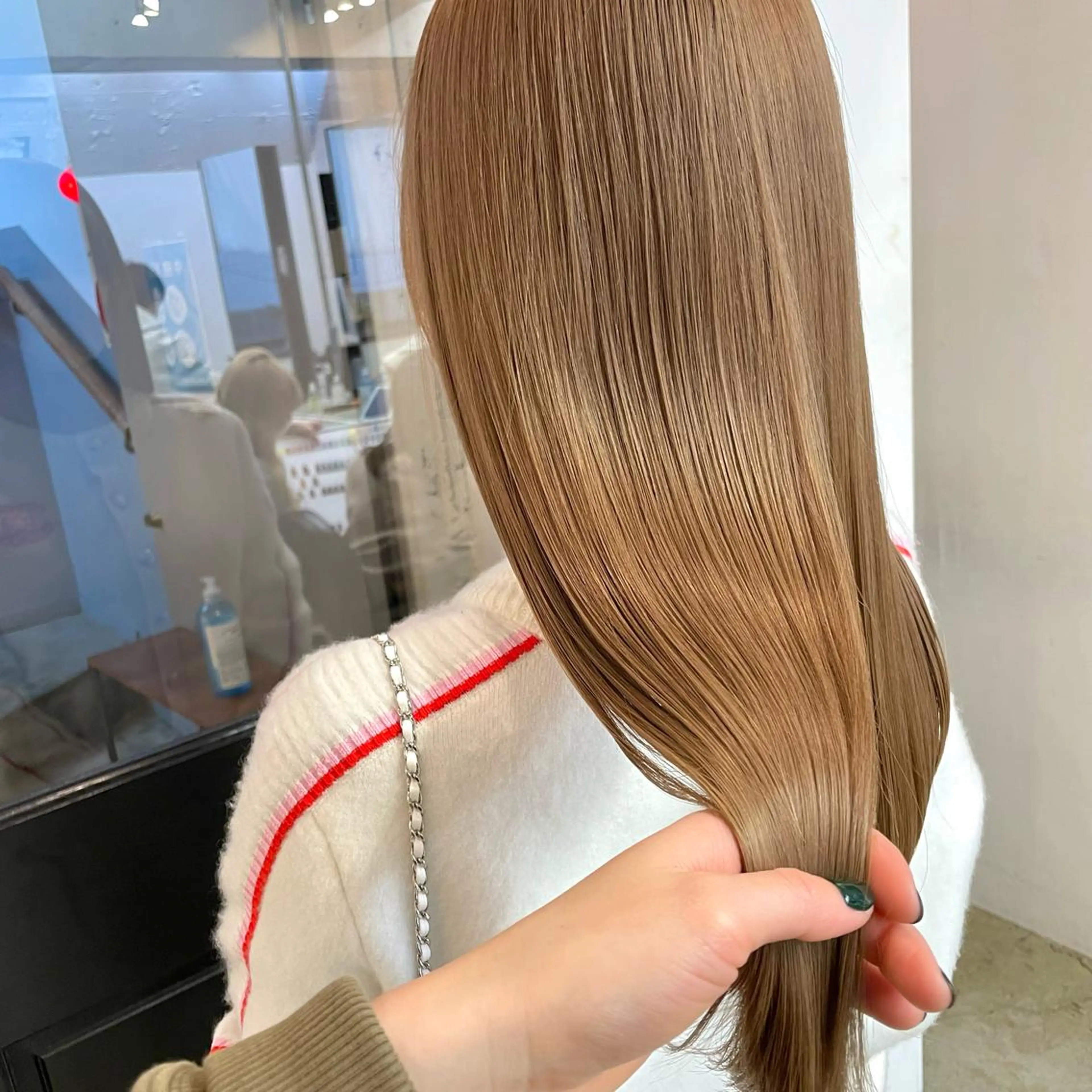 ❤️‍🔥#柔らかいミルクティーカラーダブルカラー➕2STEP#トリートメント❤️‍🔥の写真