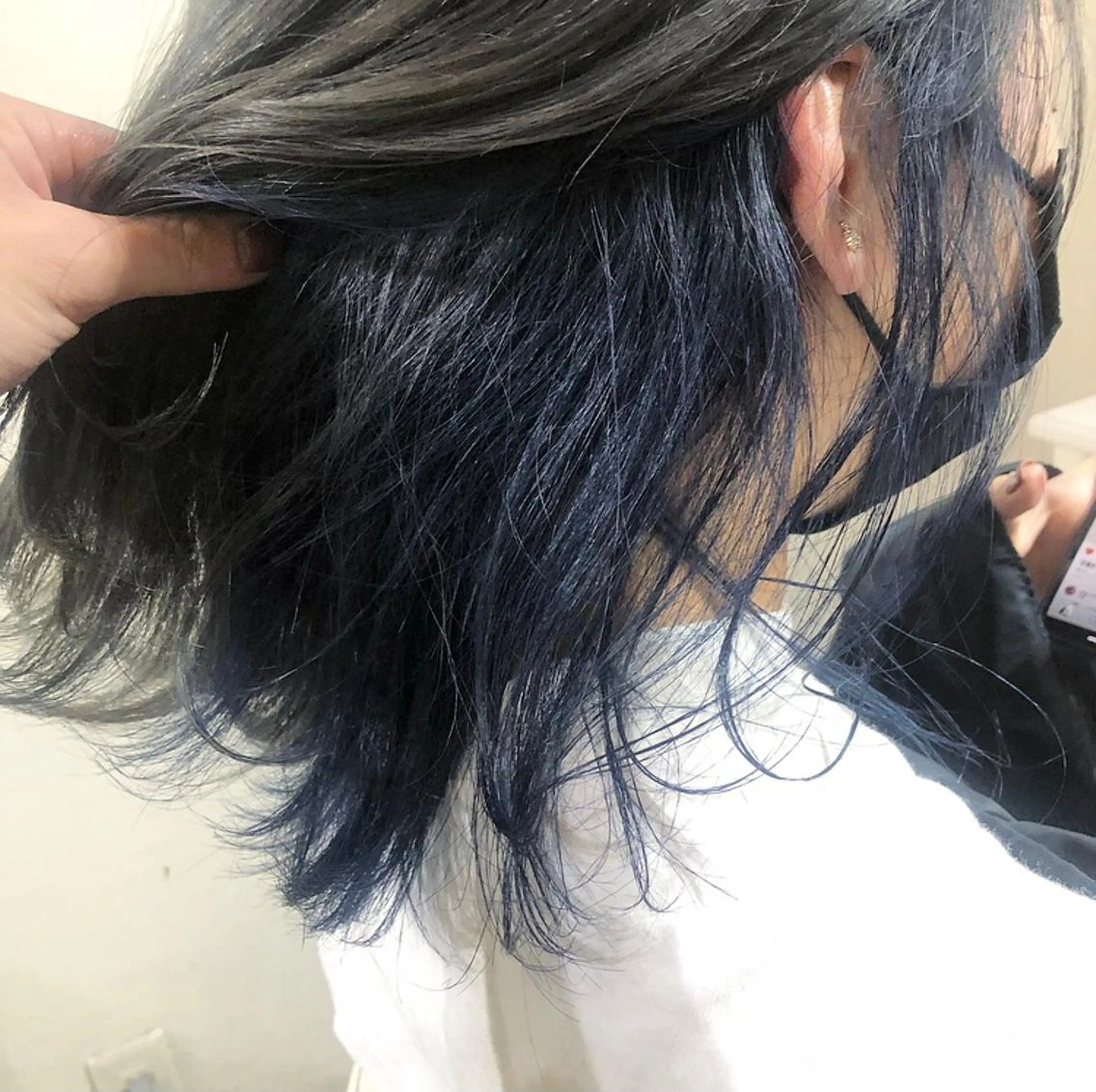 ミディアム カラー ブルーカラー カラー特化美容師 なかもと たつひろのヘアスタイル