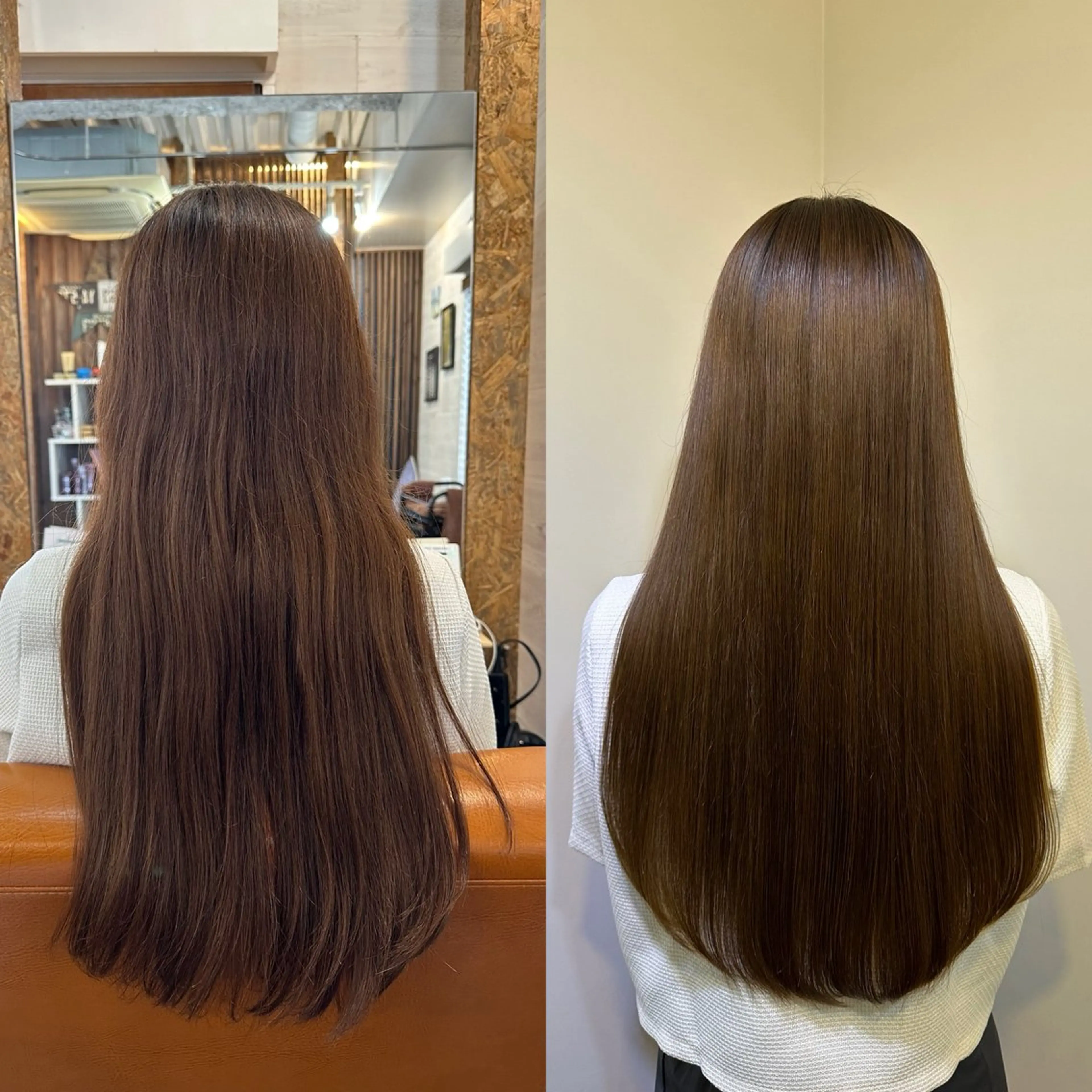 ロング カラー 縮毛矯正 ブリーチ毛対応酸性 ストレート🌈サキのヘアスタイル