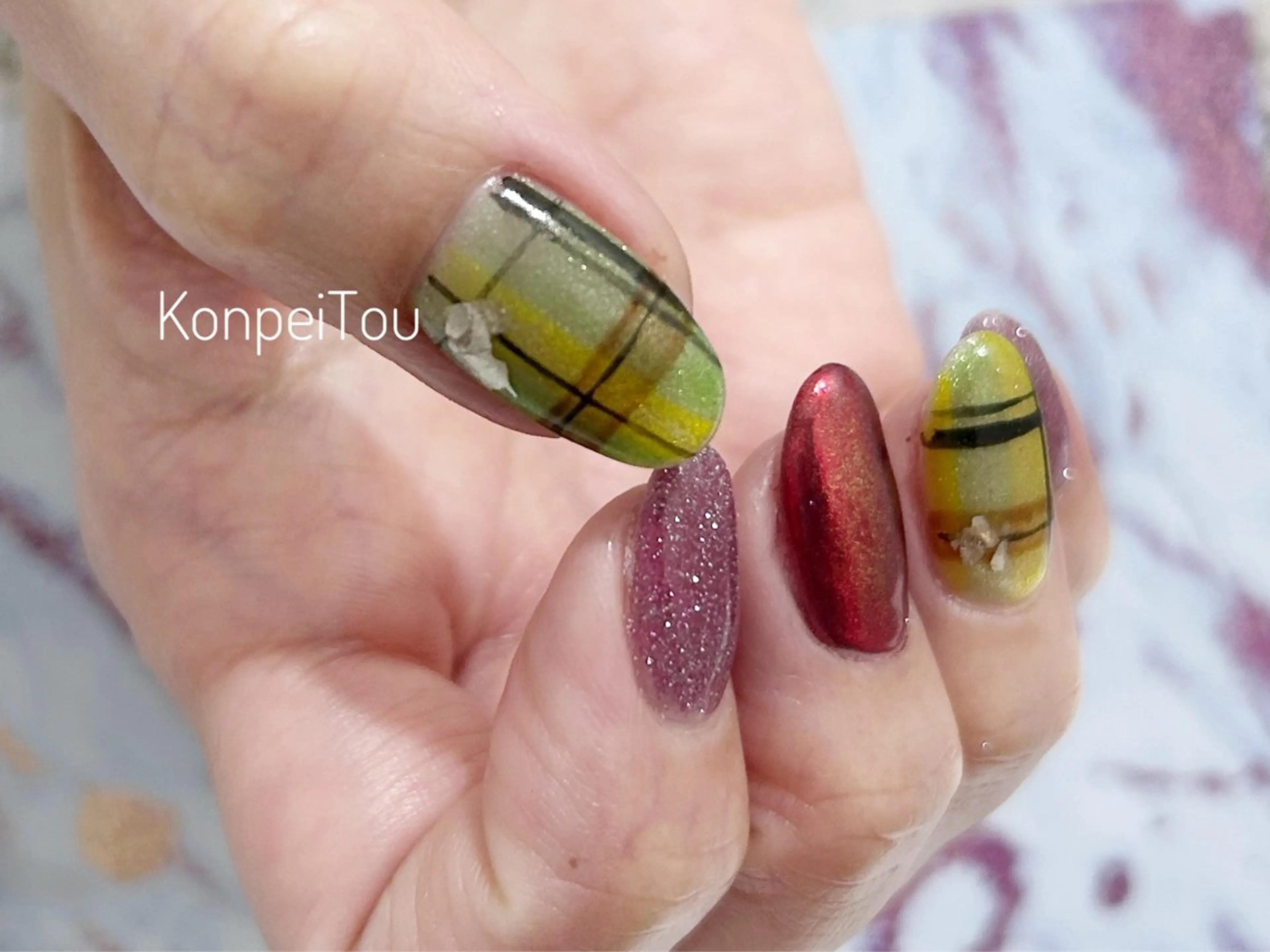 ネイル ハンドネイル おうちのネイルサロン　konpeiTou〜こんぺいとう〜所属・おうちのネイルサロン KonpeiTouのネイルデザイン