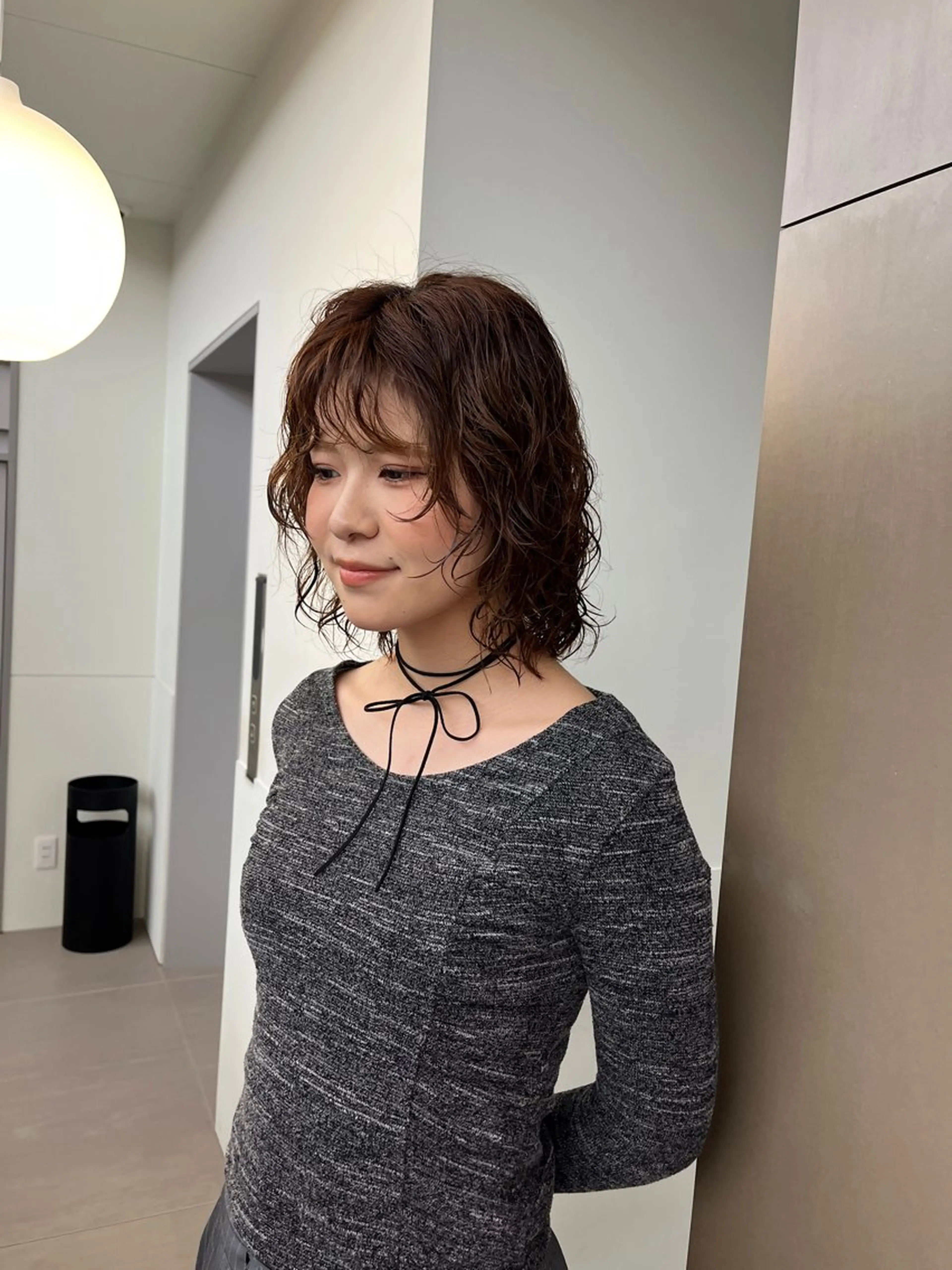 ミディアム カラー パーマ ミディアムパーマ ベージュカラー ブリーチ 透明感カラー ダブルカラー カット パーマ トリートメント ブリーチ/レイヤー 🌻Mutsumiのヘアスタイル