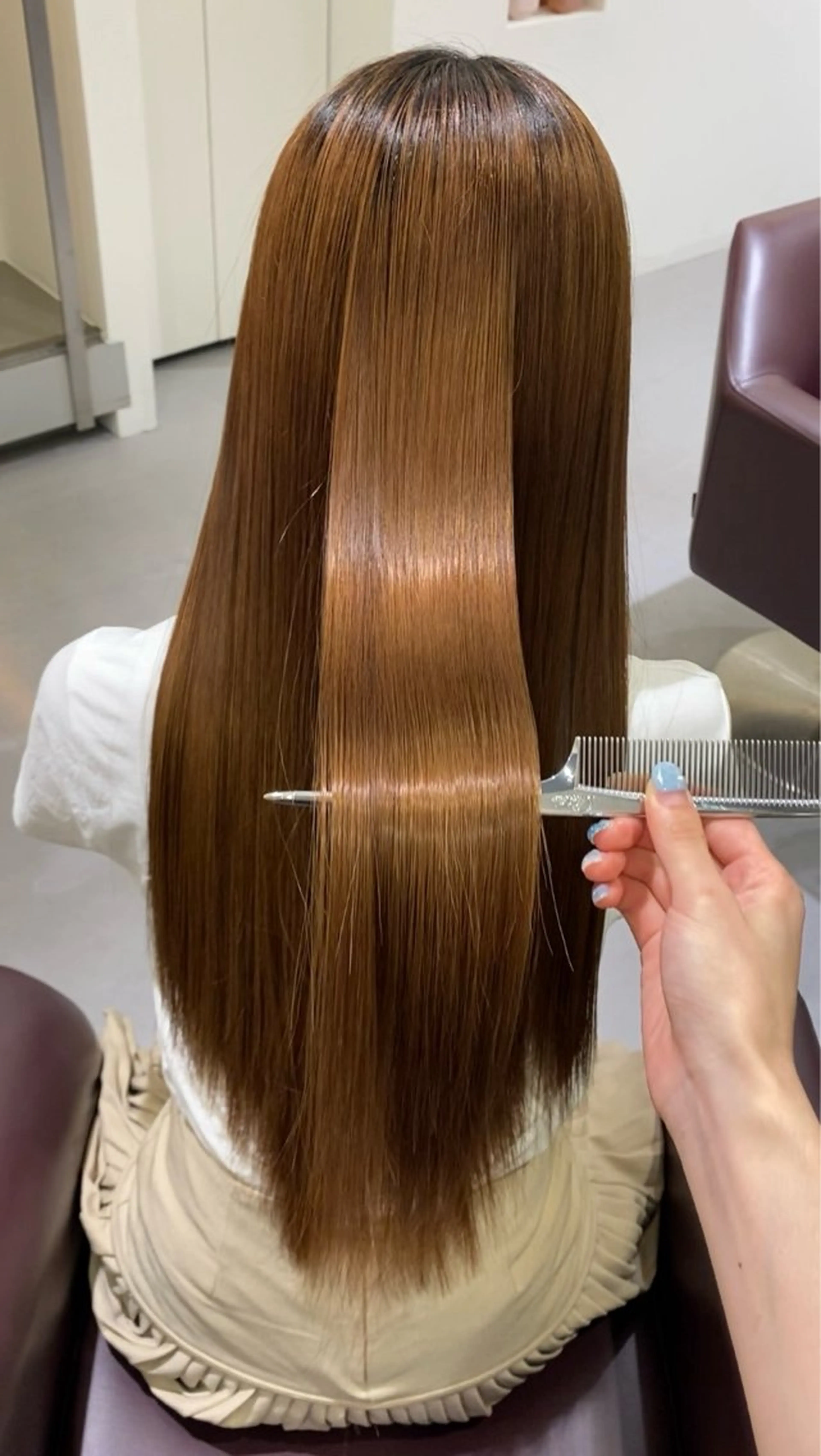 ロング カット トリートメント ️🫧透明感カラー& 髪質改善🎀いさきのヘアスタイル