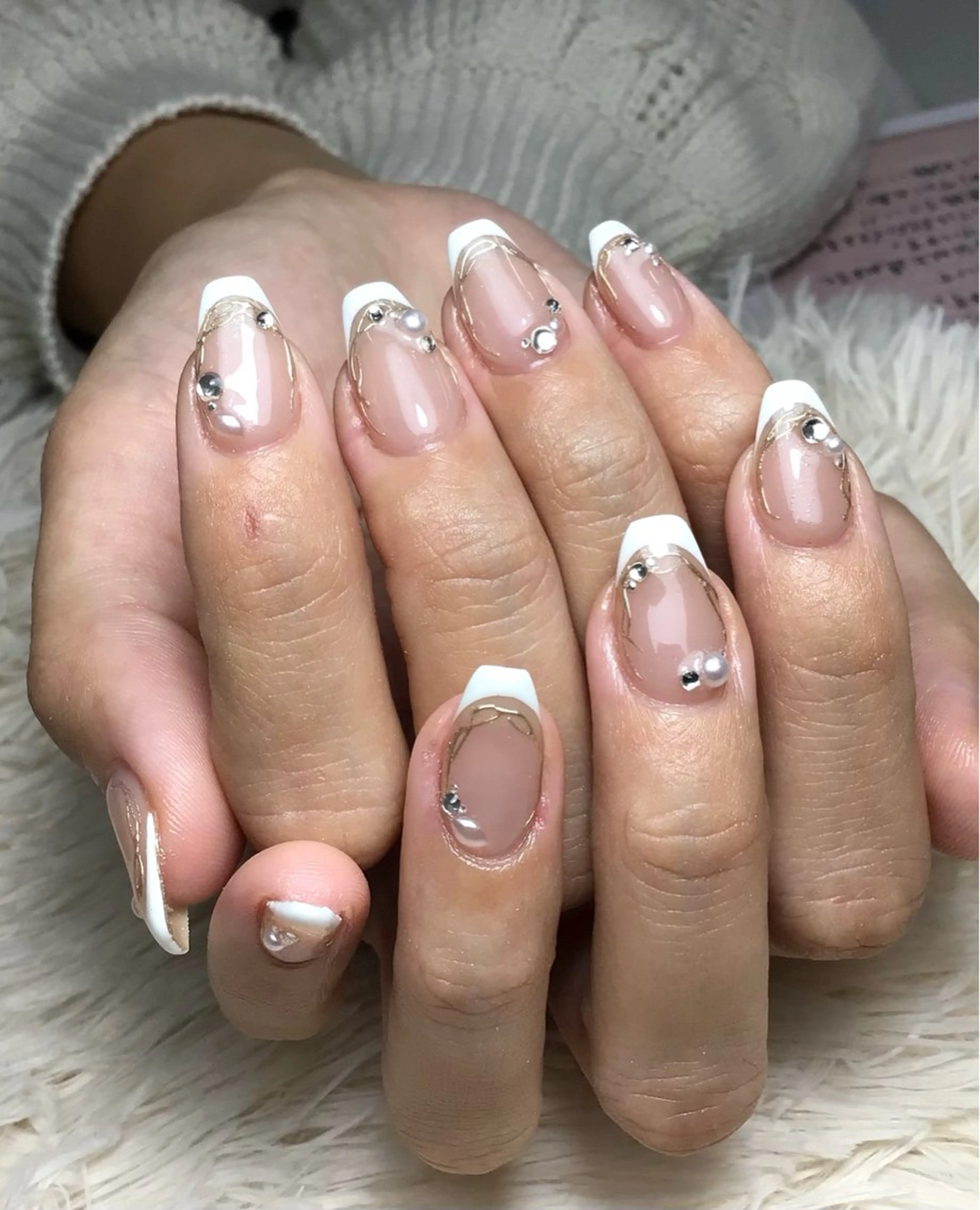 ネイル フレンチネイル ミラーネイル ツメイク megumiのネイルデザイン