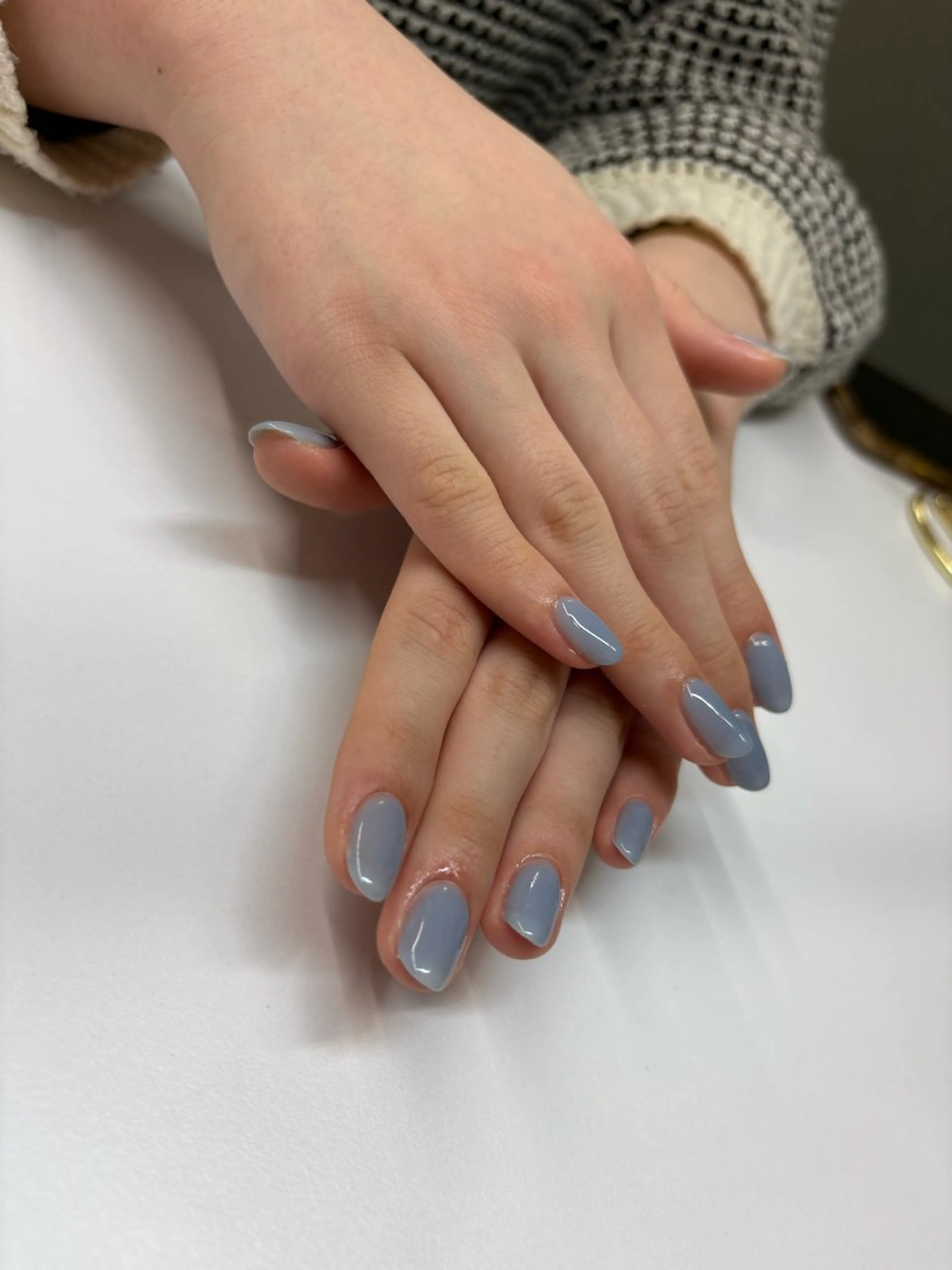 ネイル ブルー ワンカラーネイル mitani mahoのネイルデザイン