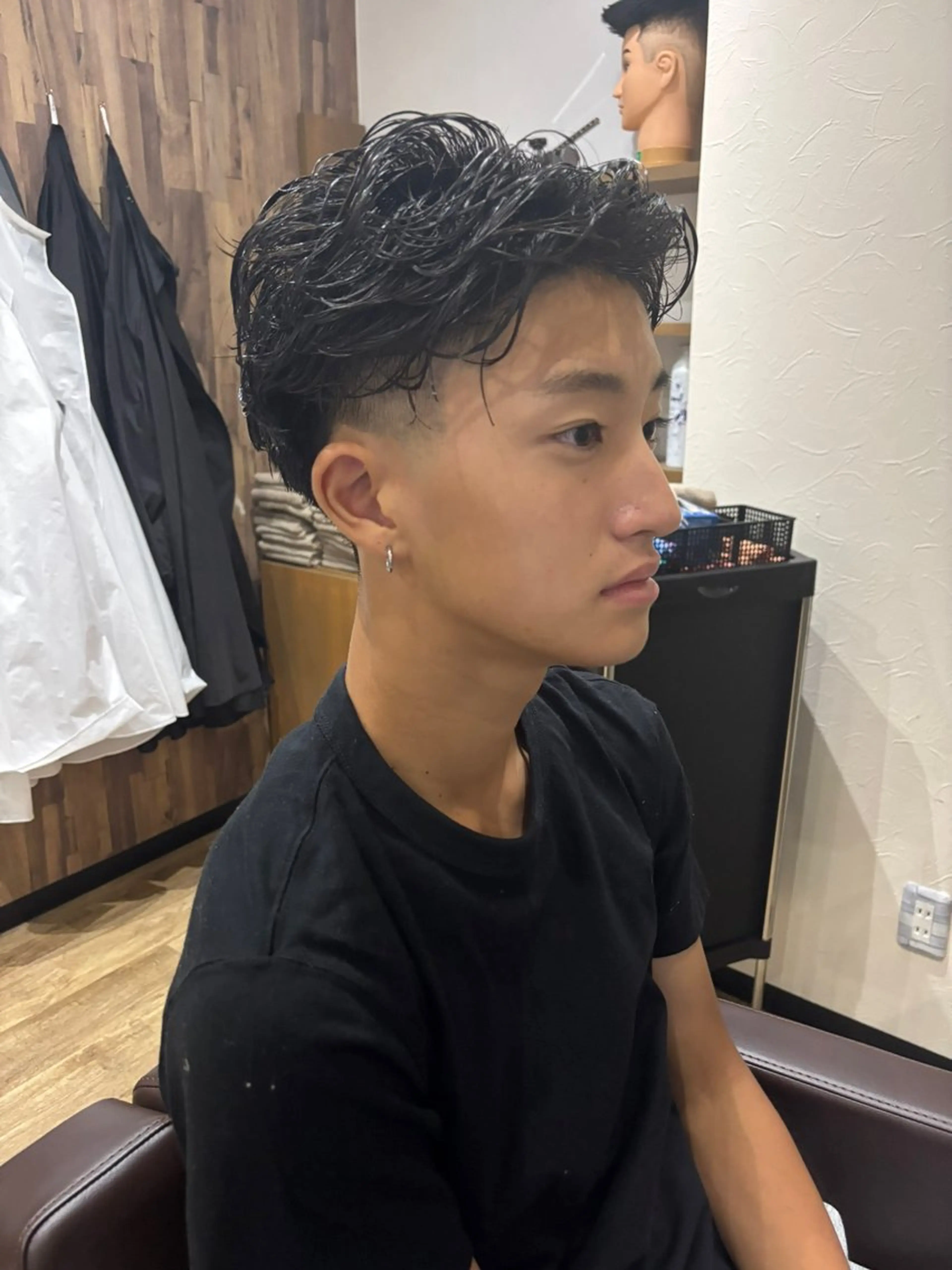 ショート パーマ メンズ フェザーパーマ メンズパーマ Men's hair Libre Sunny所属・高橋 怜玖/仙台/八乙女のヘアスタイル