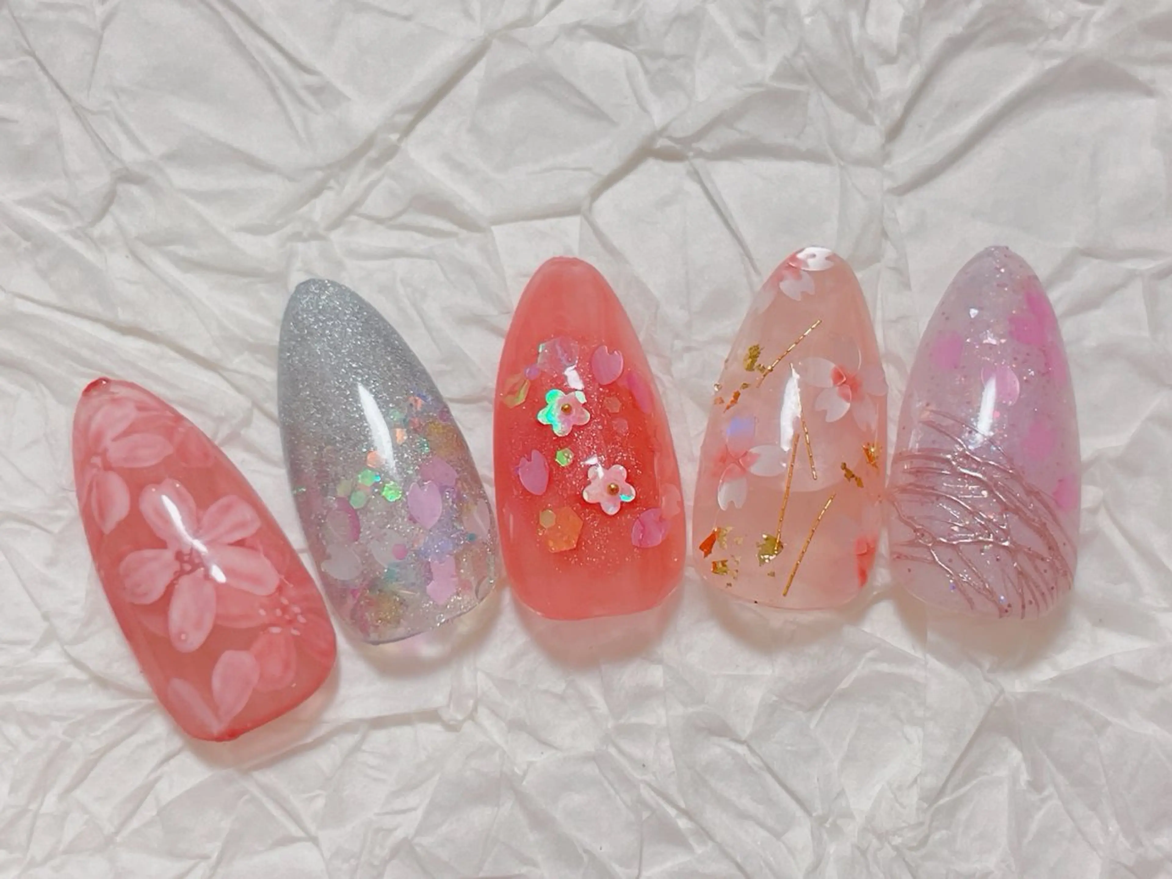 ネイル アートネイル 桜ネイル ゆ か_Nails💫のネイルデザイン