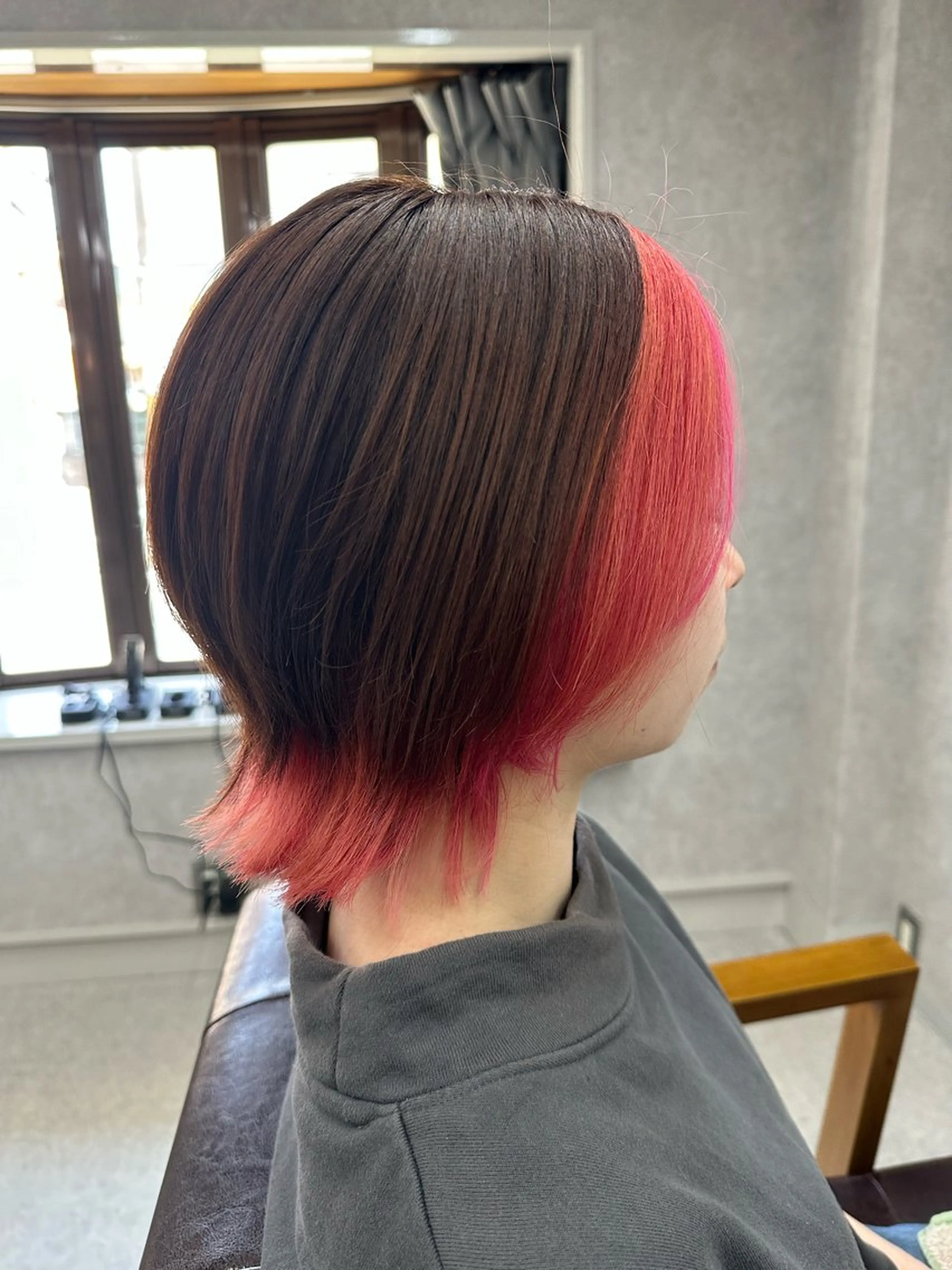 ミディアム カラー カット ヘアカラー トリートメント Lien 深井店のヘアスタイル