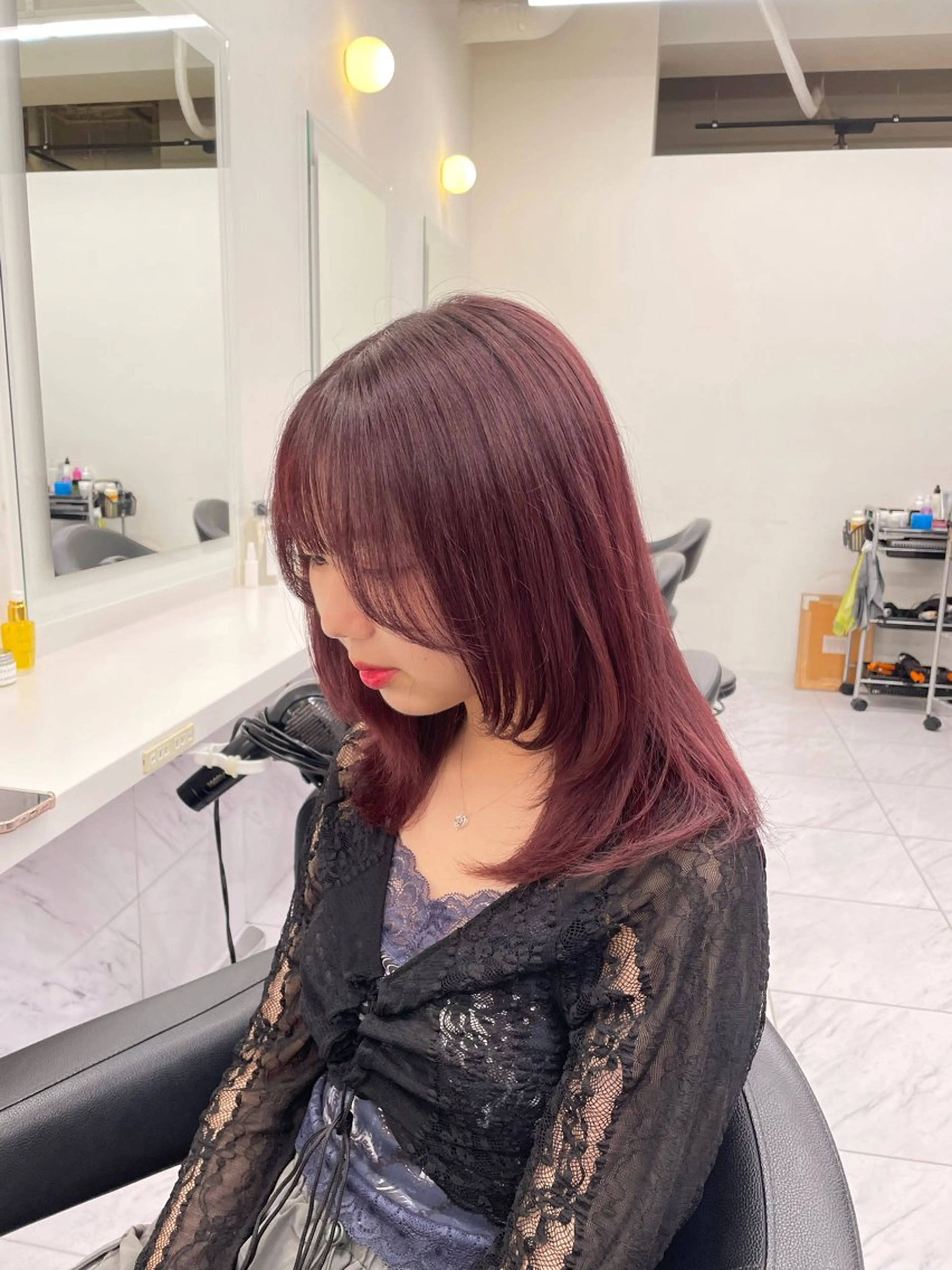 ロング カラー 表参道ハッシュカット レイヤー/リノンのヘアスタイル