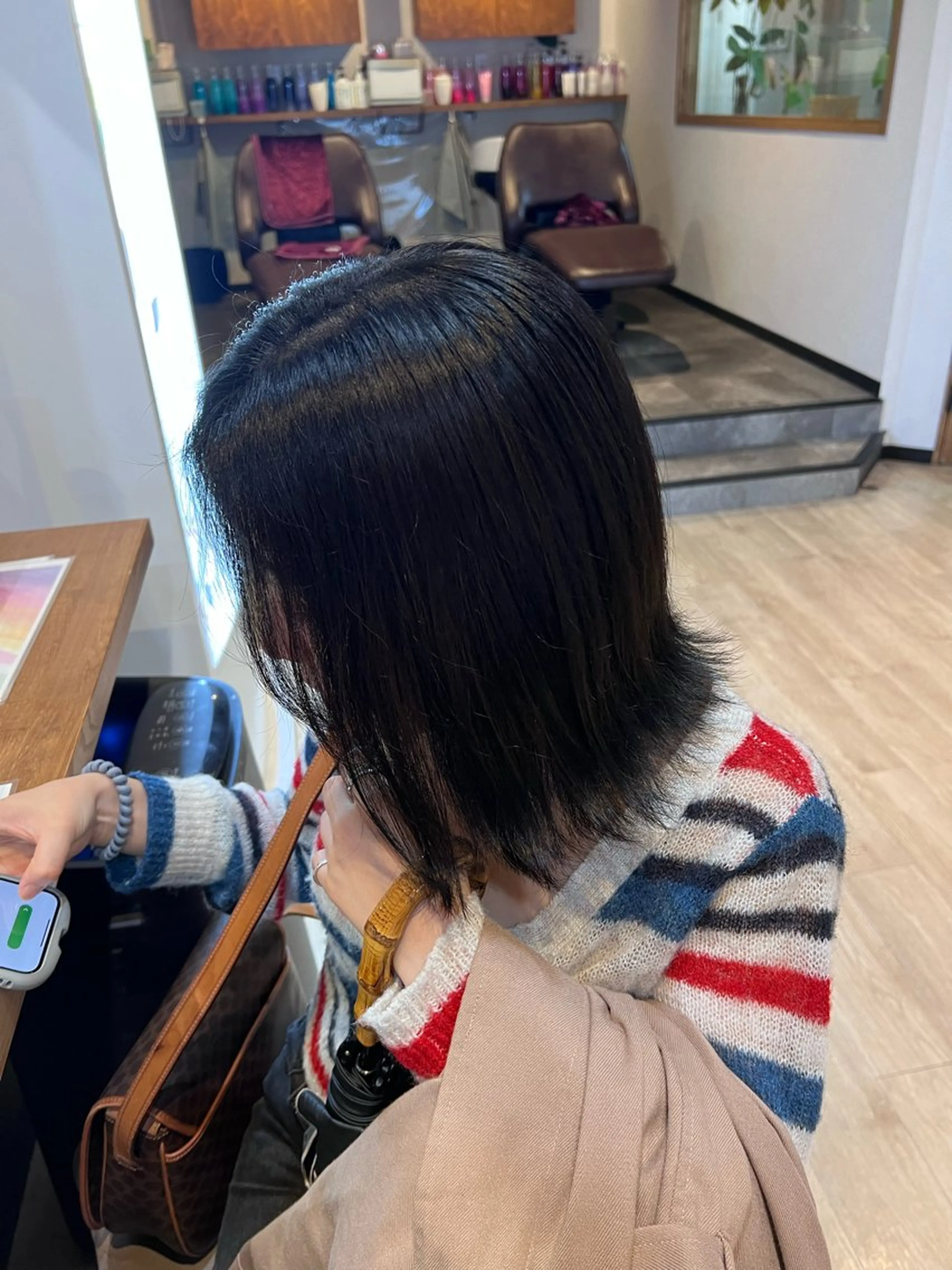 ミディアム ヘアカラー トリートメント マツエク/透明感 カラー🤍ゆうのヘアスタイル