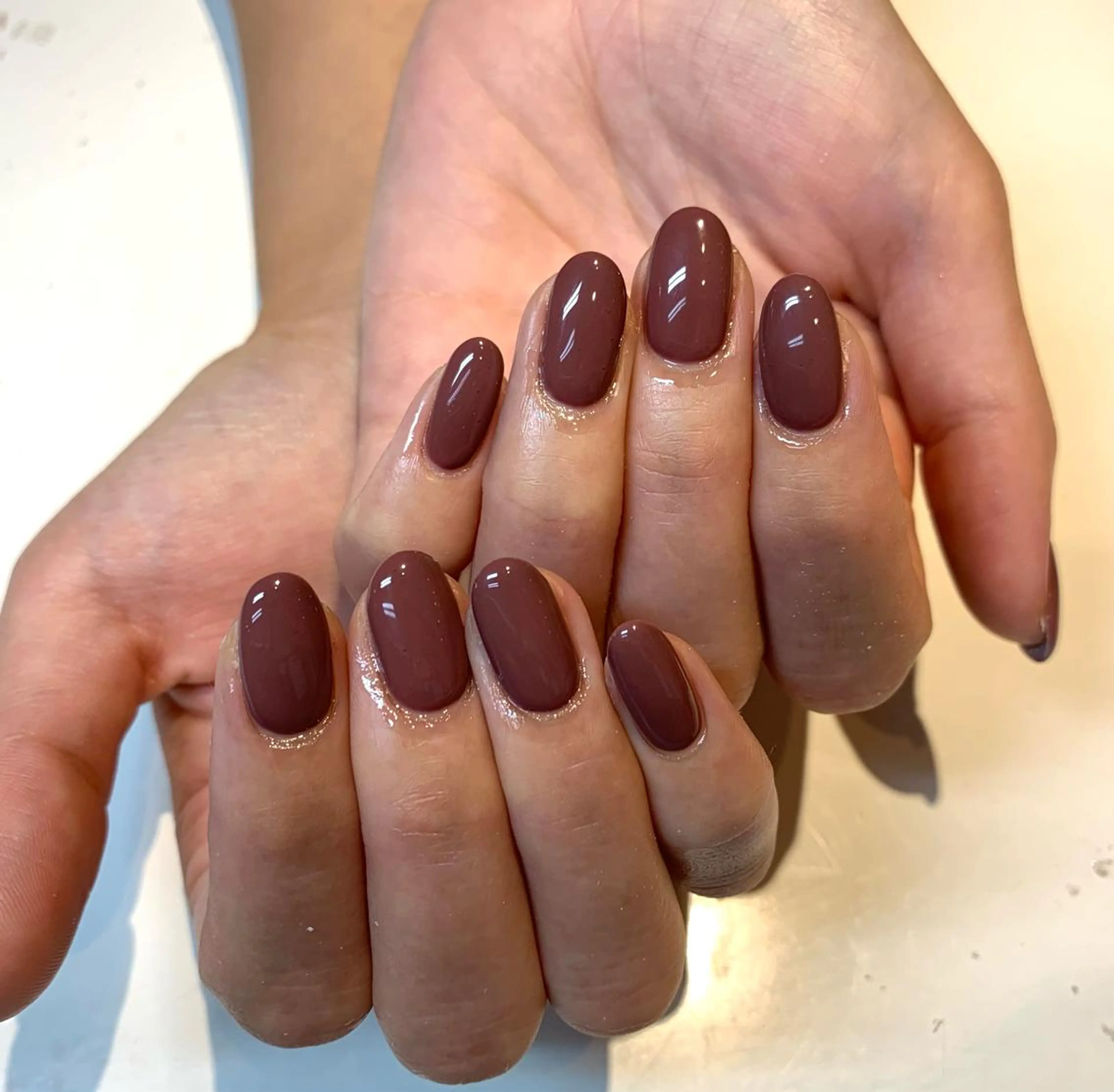 ネイル ボルドー ワンカラーネイル ハンドネイル 🫧Zina船橋北口 mai🫧のネイルデザイン