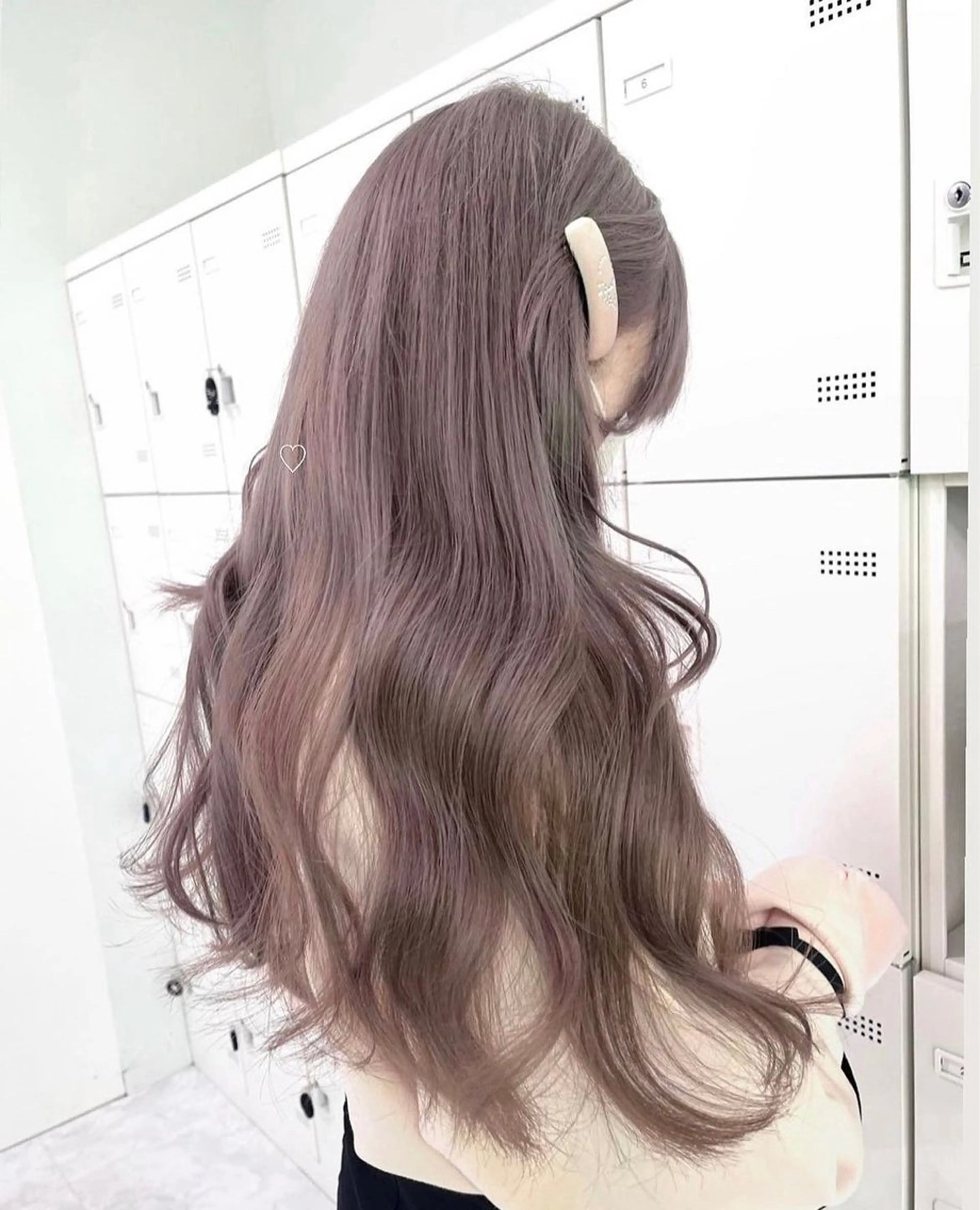 ロング ヘアカラー トリートメント ヘアセット RIKO👼🏻💓 韓国ガーリーのヘアスタイル