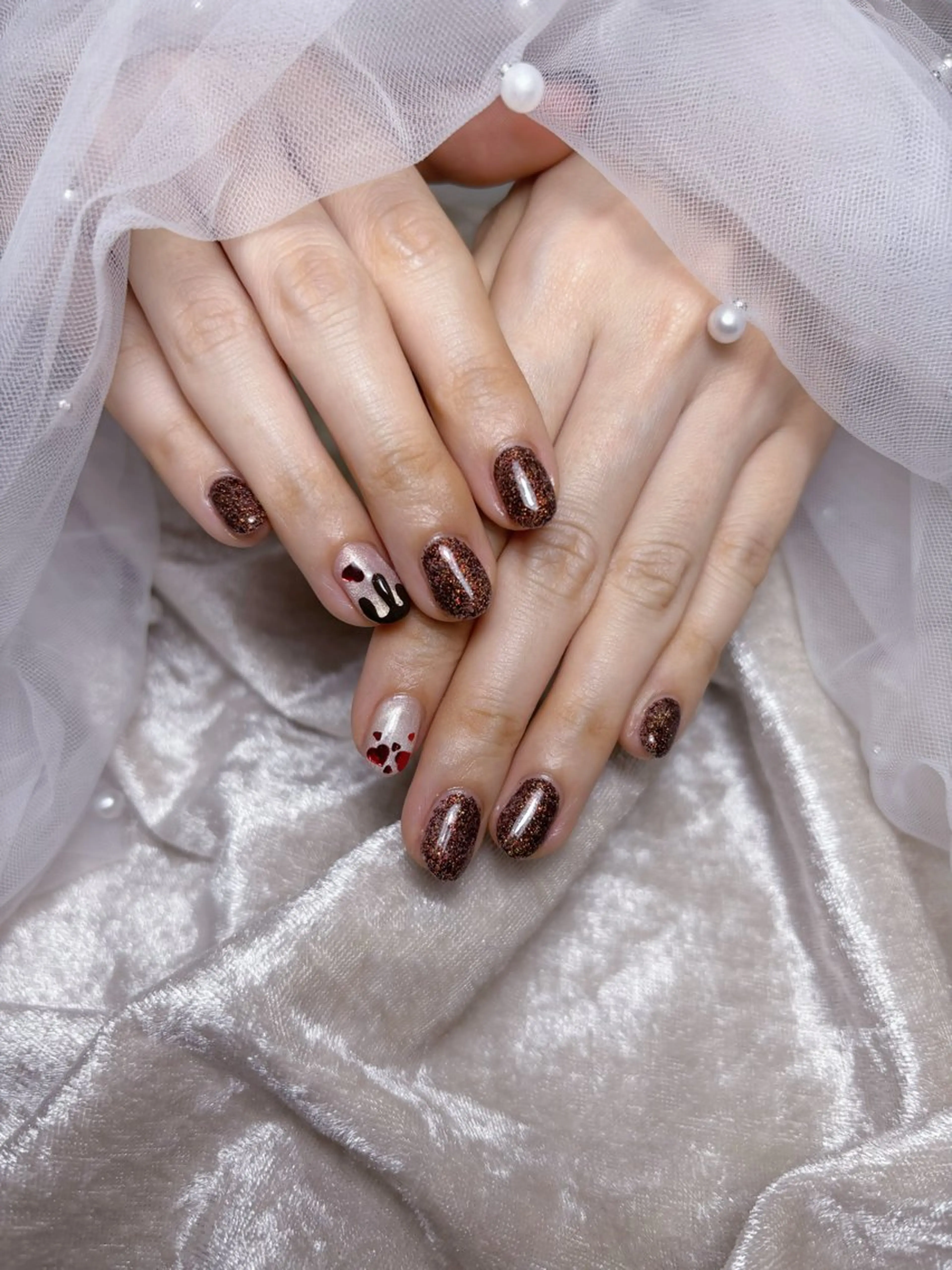 ネイル バレンタイン Monart♡ あいりのネイルデザイン