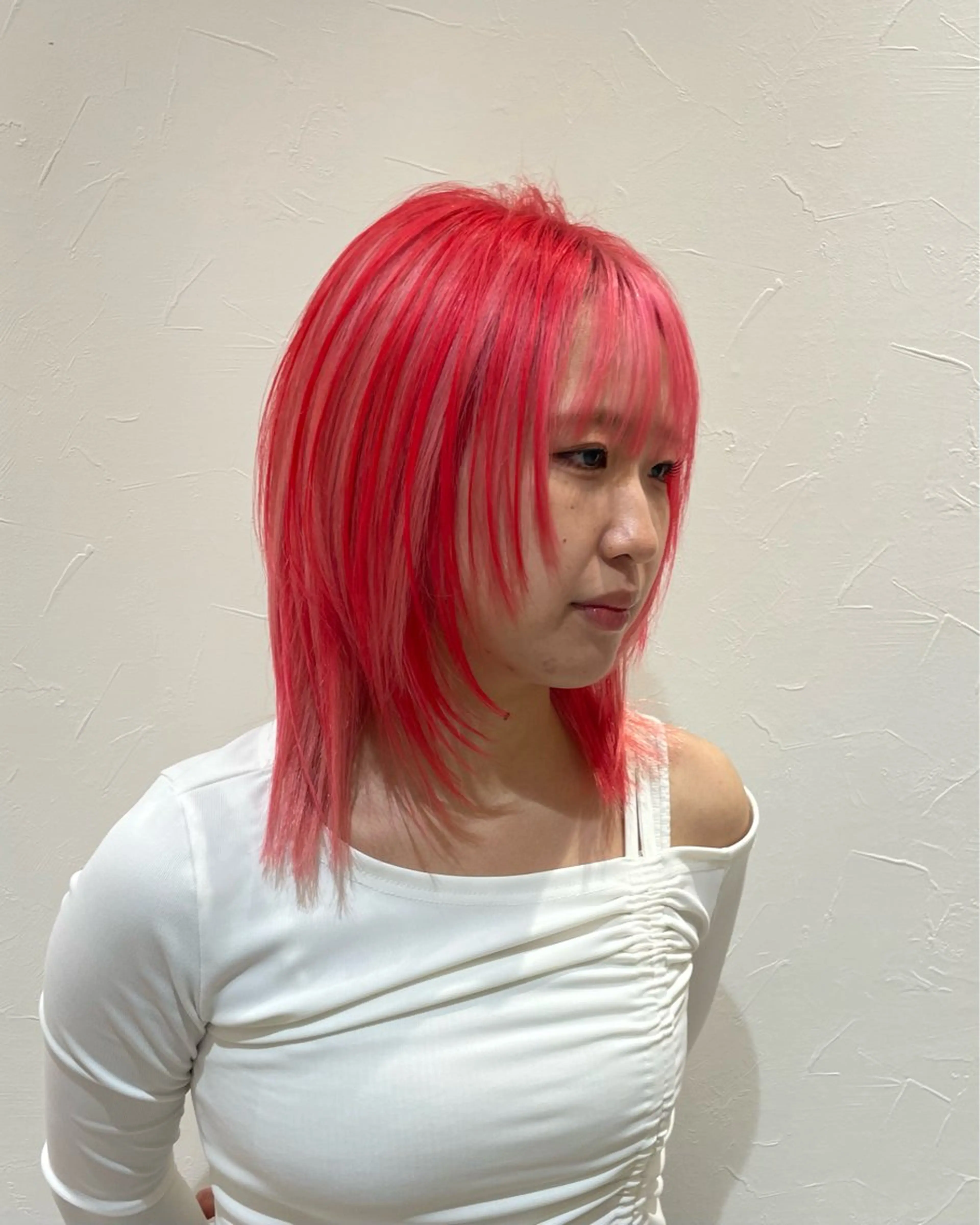 セミロング カラー こだわりハイトーン/ ケアブリーチ/岸のヘアスタイル