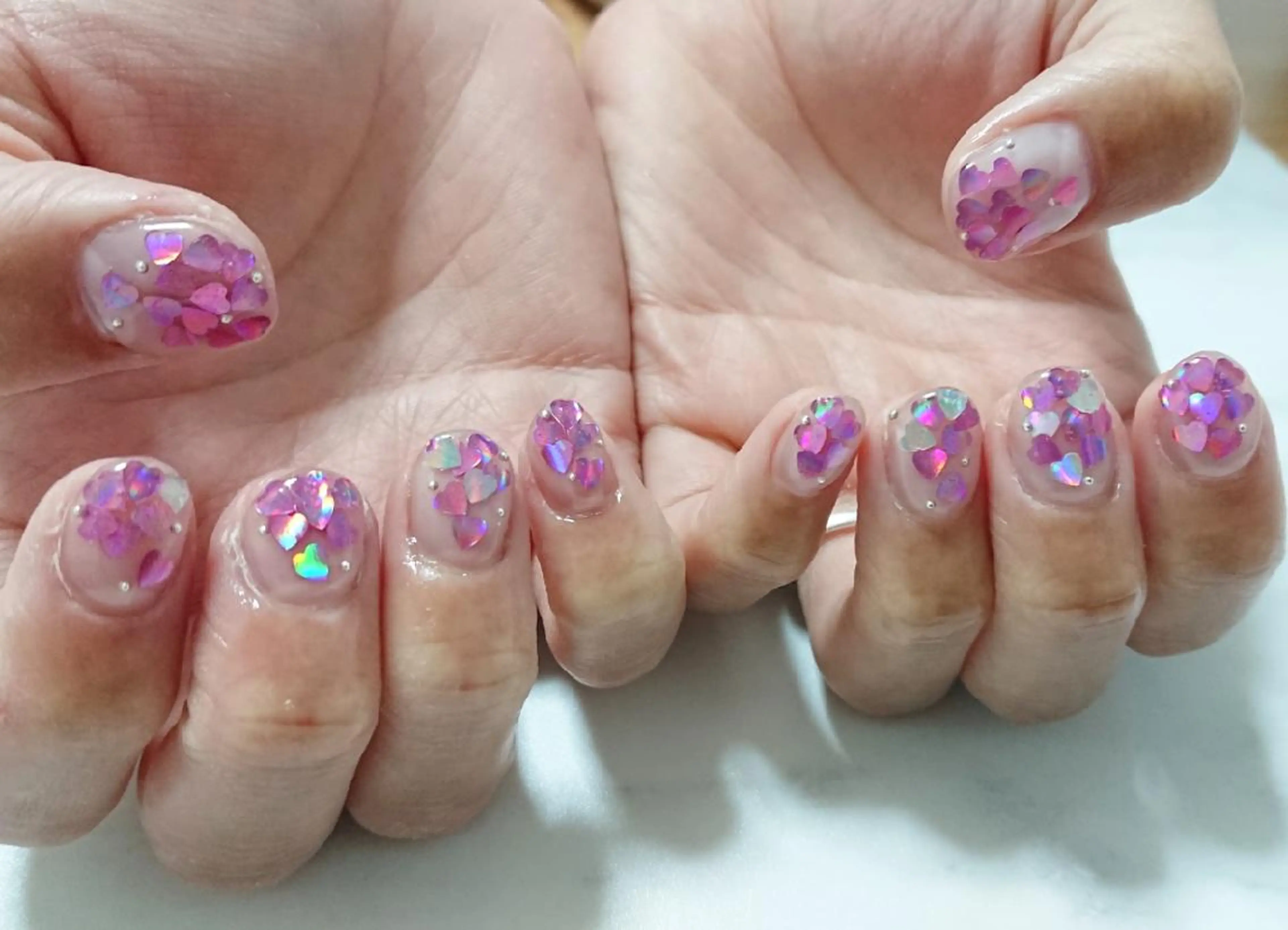 ハートのホログラデーション♥️の写真