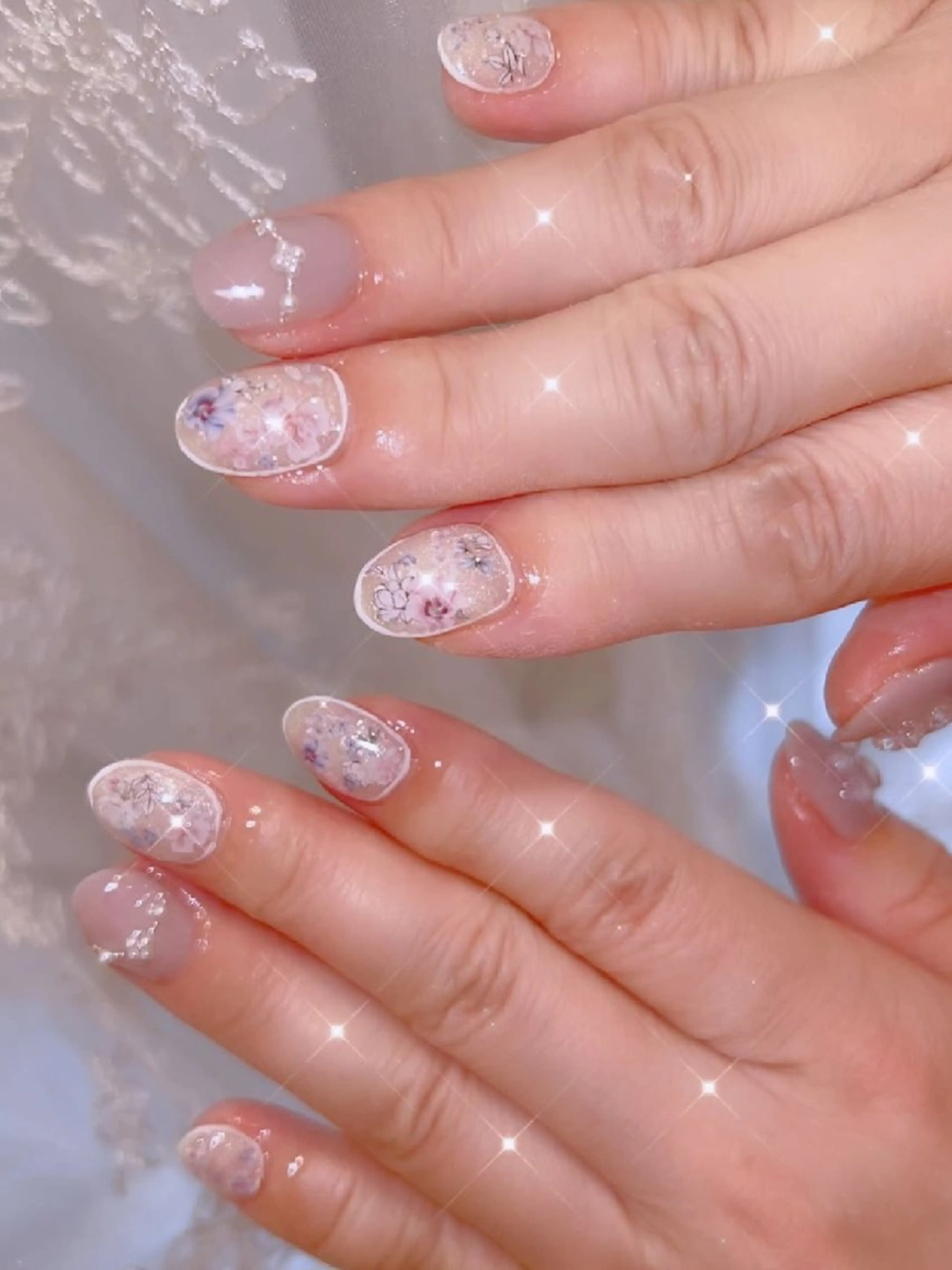 ネイル 長さ出し ジェルネイル 韓国ネイル マグネットネイル ニュアンスネイル ハンドネイル I LOVE ME  NAIL.｡.:*♡のネイルデザイン