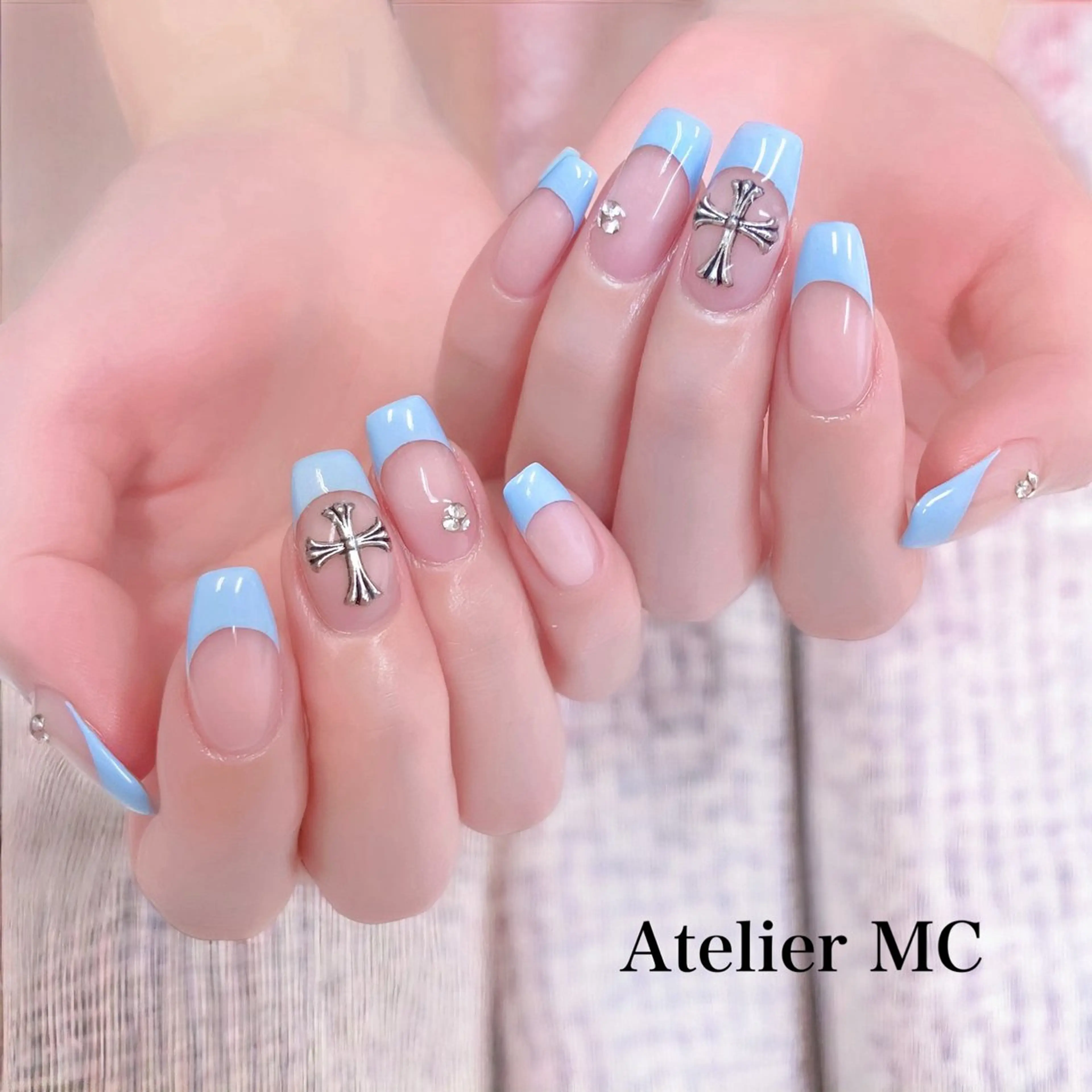 ネイル ストーンネイル ハンドネイル アトリエ エムシー 【新富町・東銀座】のネイルデザイン