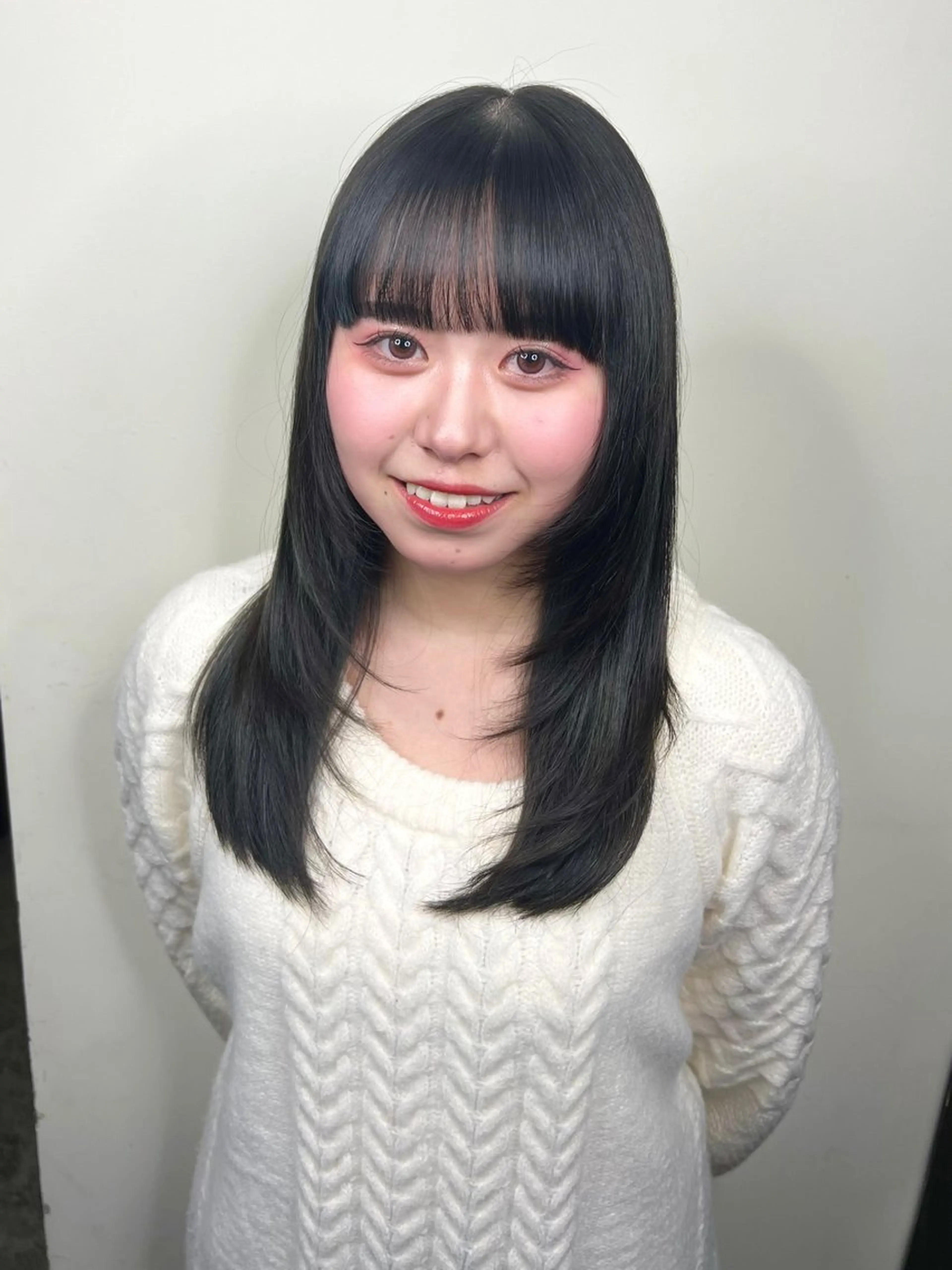 ロング カラー 顔まわりレイヤー 髪質改善 レイヤーカット ロング ウルフカット カット ヘアカラー トリートメント FERiCIA所属・ウルフカット/ 今川尚睦のヘアスタイル