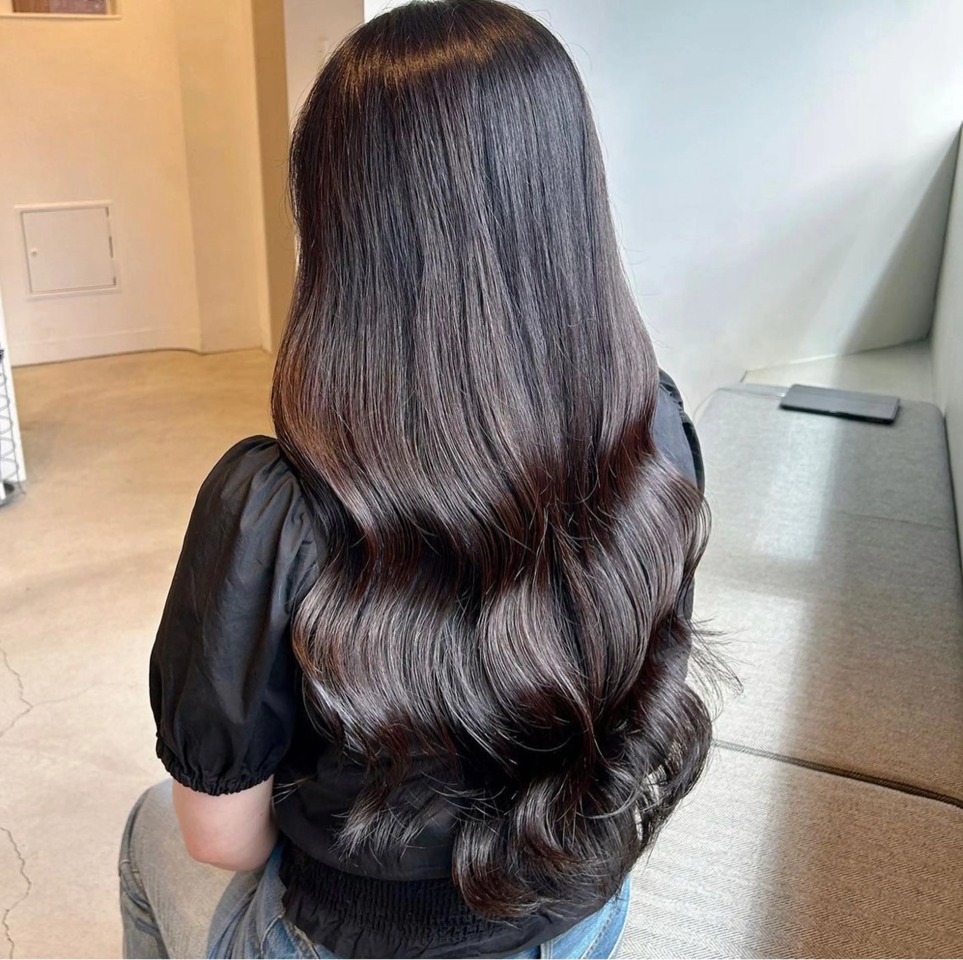 ロング カラー 黒髪 松元 未有のマツエク・マツパデザイン