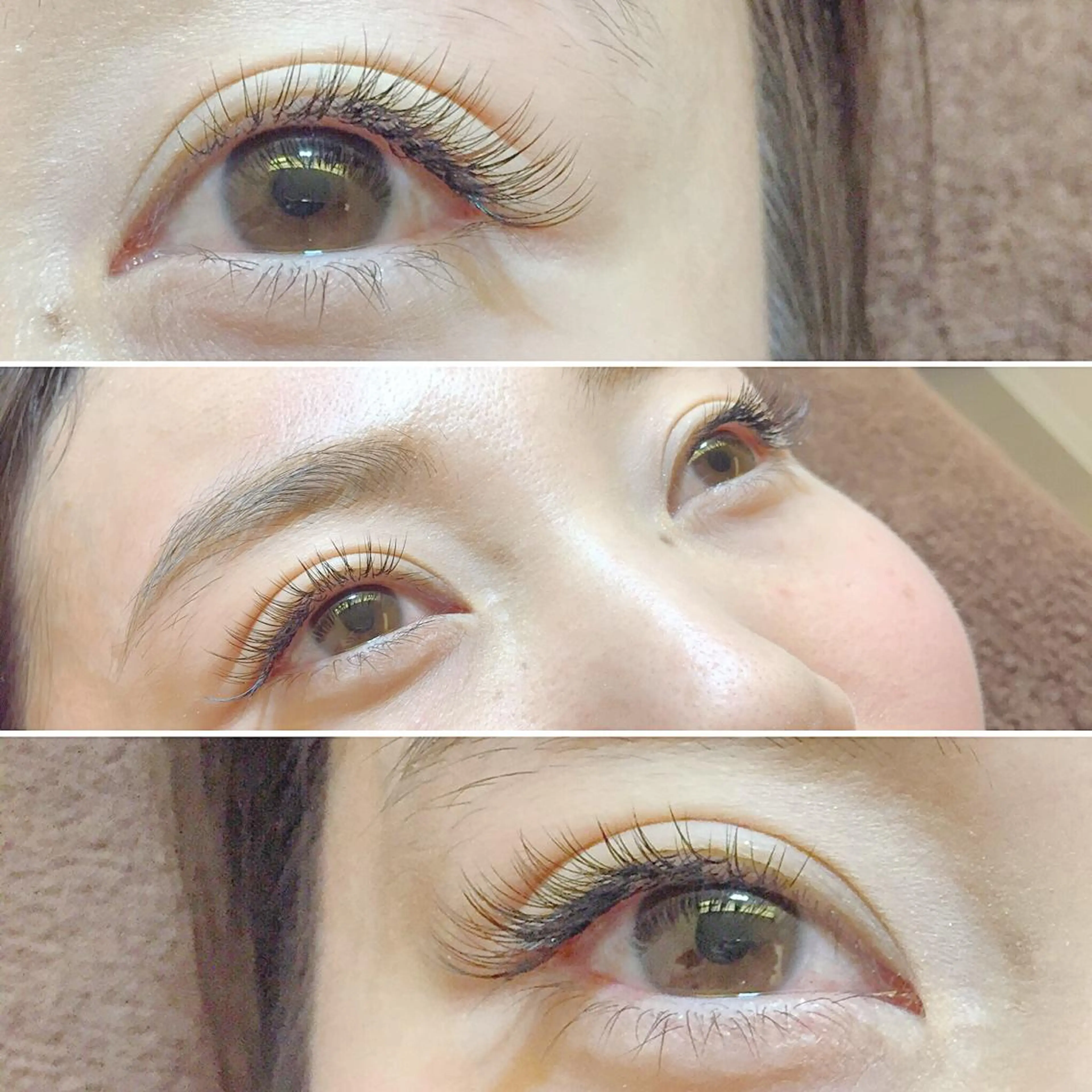 カラー マツエク・マツパ 黒髪 ブラウンカラー レッドカラー カラーマツエク Jカール Limalima所属・まつ毛と眉毛の専門店 Limalima🌿のマツエク・マツパデザイン