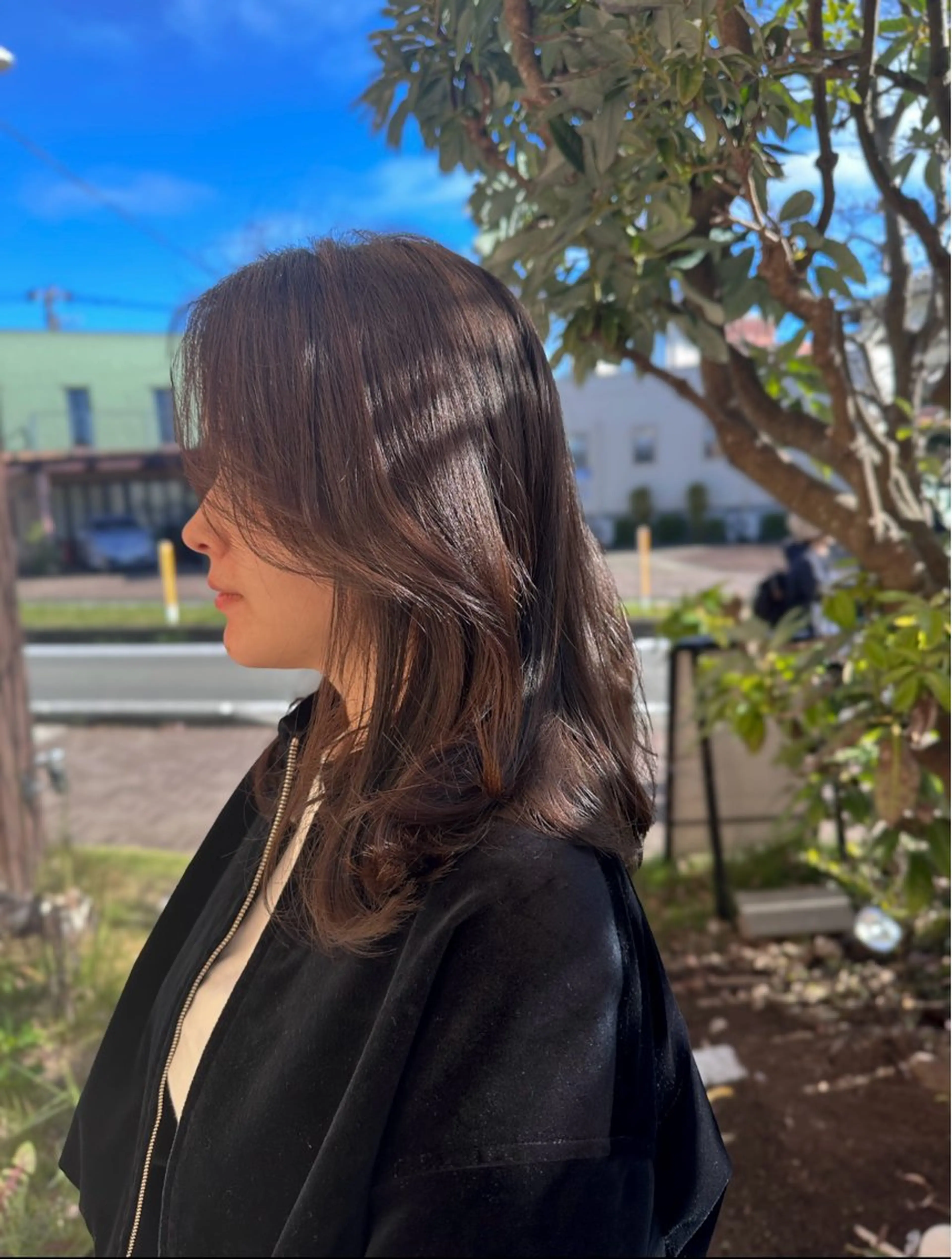 セミロング カット ヘアカラー トリートメント 梅津 桜子のヘアスタイル