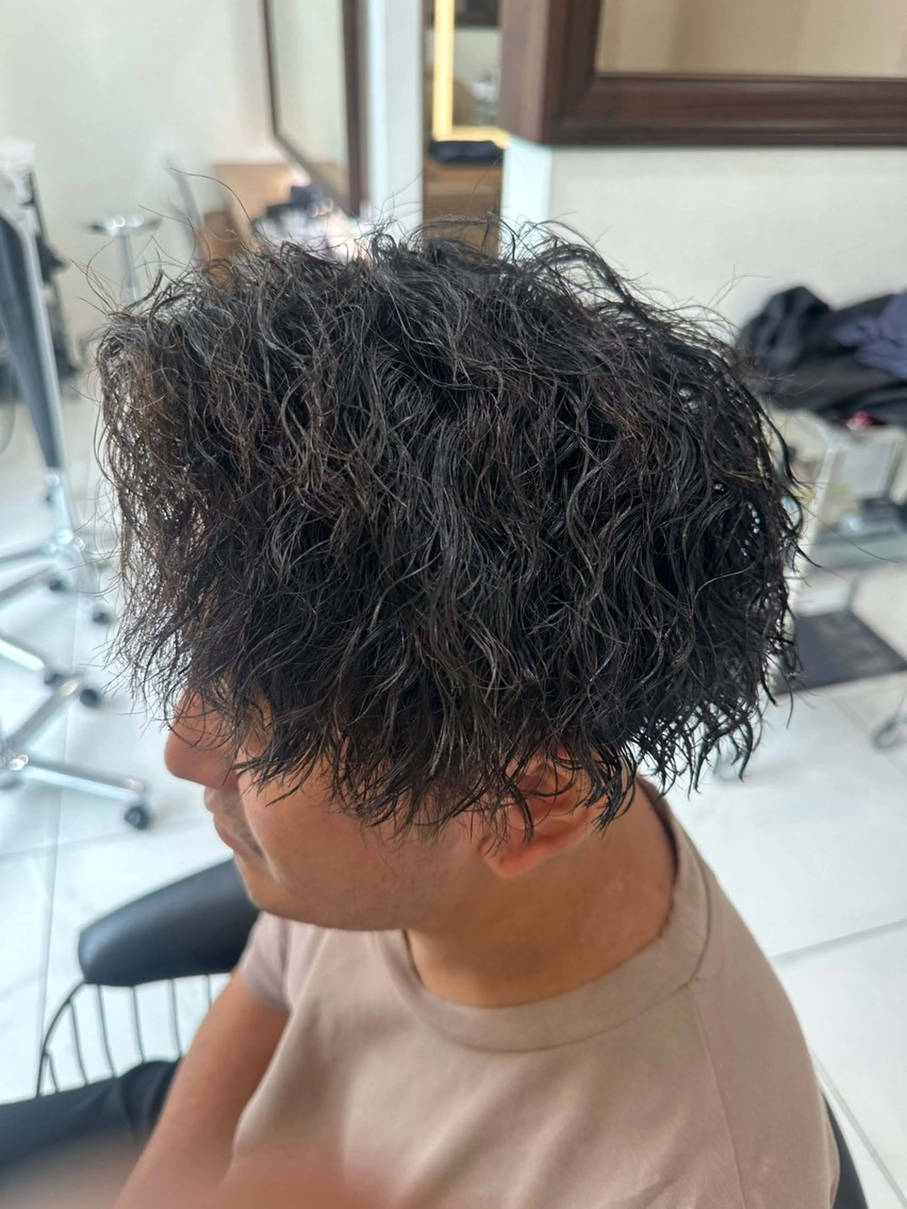 メンズ メンズパーマ 学生（メンズ向け） パーマ 白髪ぼかし/白髪 メッシュ/ゆうとのヘアスタイル