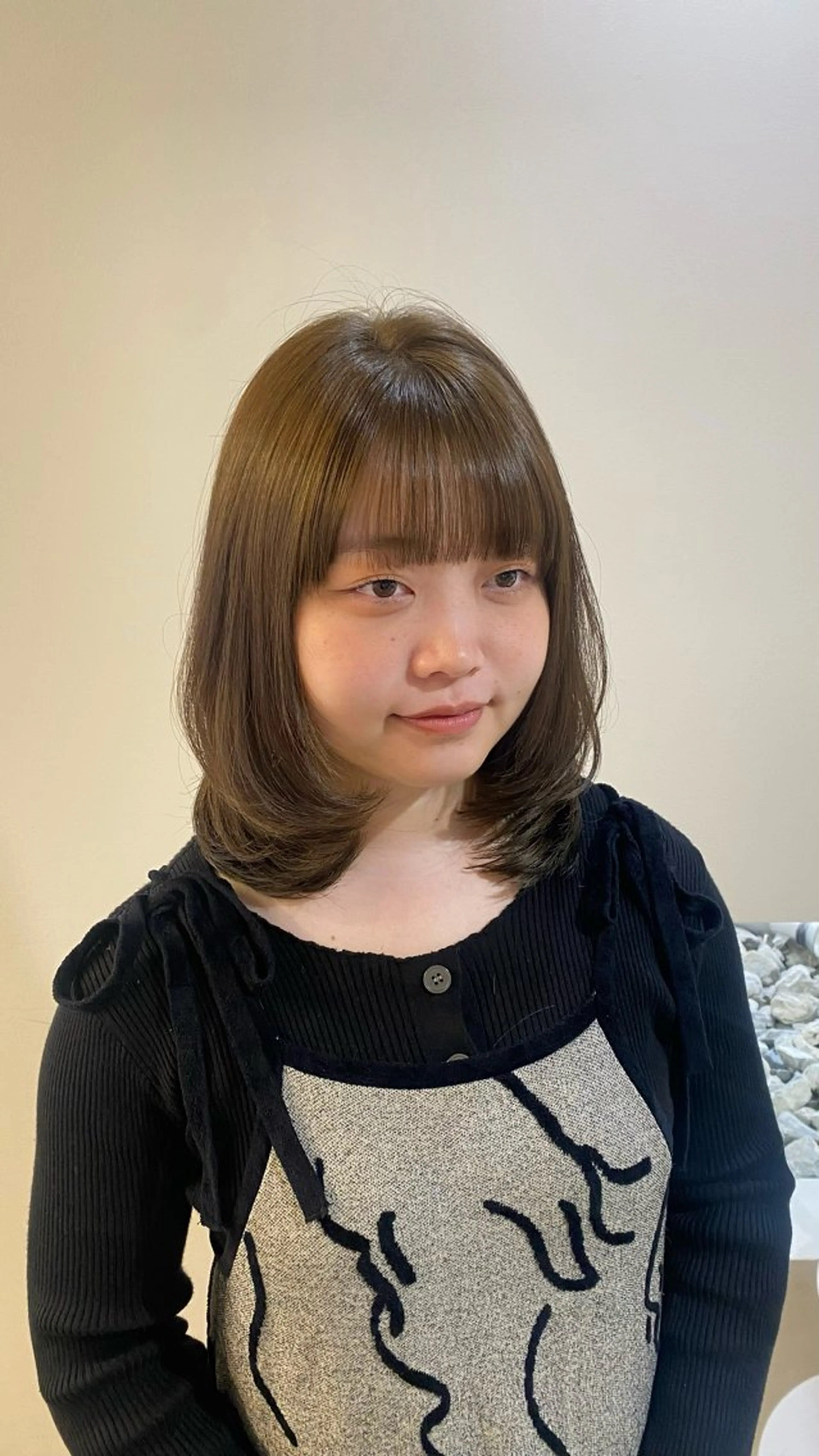 ミディアム カット ヘアカラー トリートメント _YUCCA_ rikanaのヘアスタイル