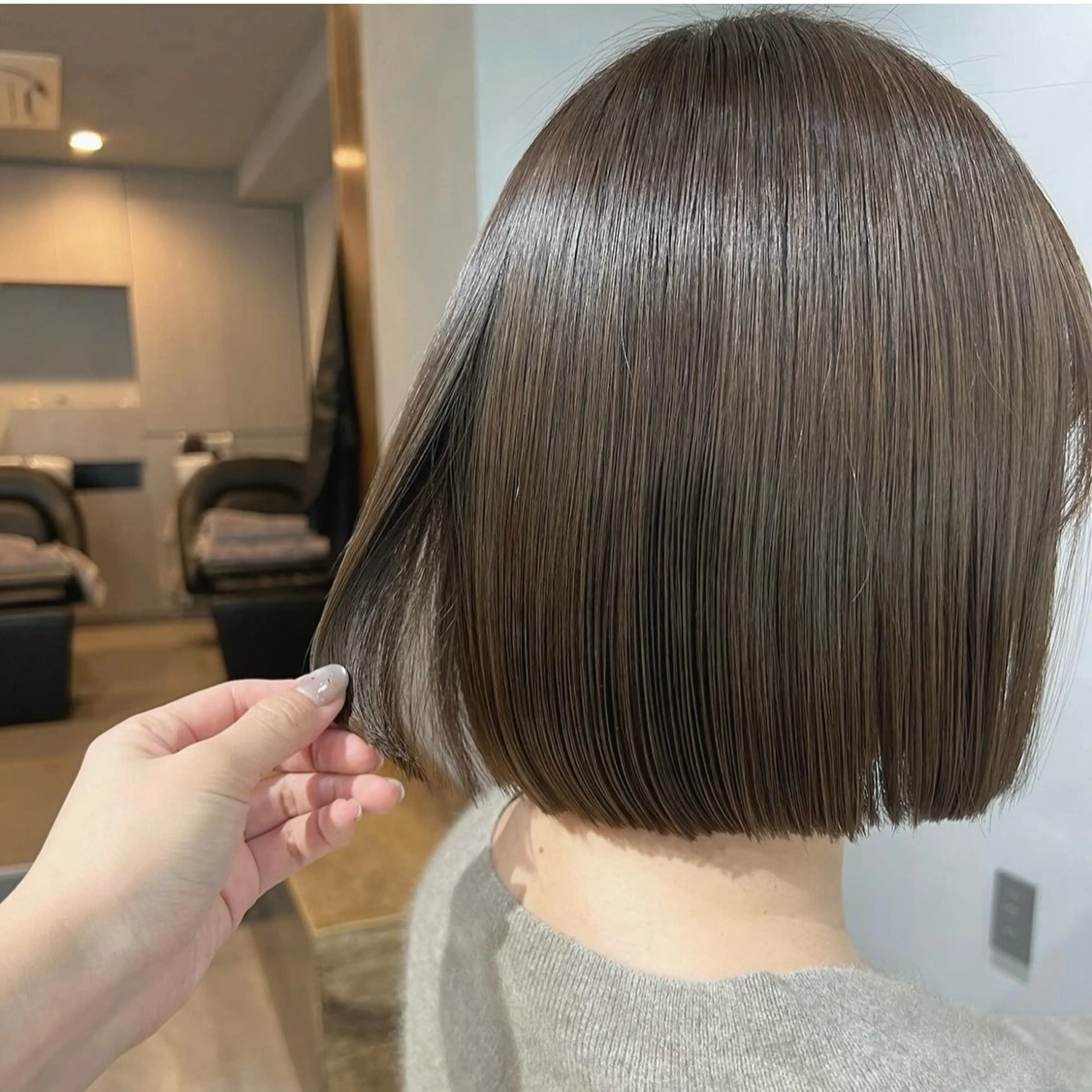 ミディアム カラー ベージュカラー ブラウンカラー ブラウンベージュ 透明感カラー カット ヘアカラー akane/ベージュ /オリーブ/ブラウンのヘアスタイル