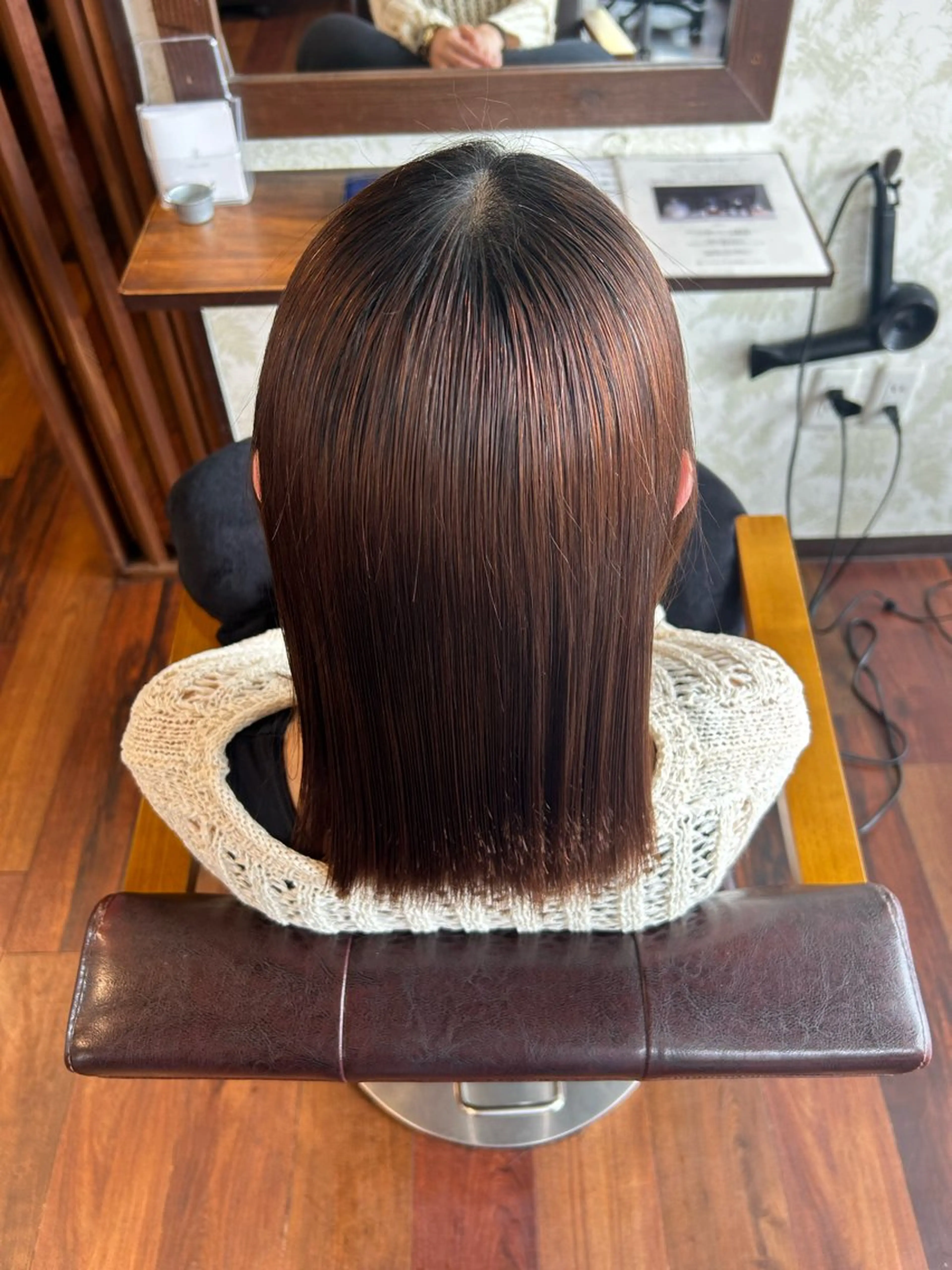 ミディアム パーマ 縮毛矯正 縮毛矯正 東尾 凜のヘアスタイル