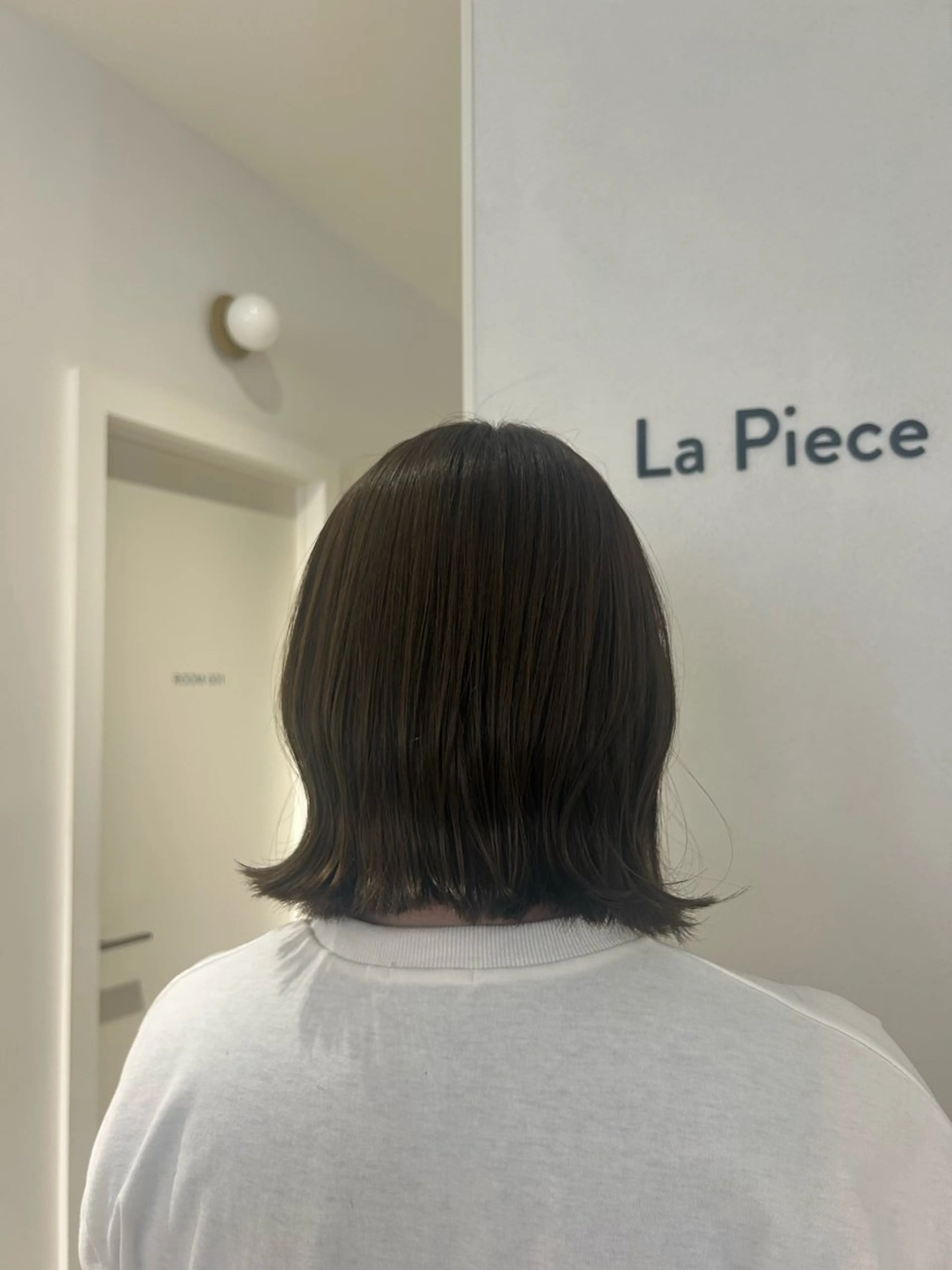 ミディアム カラー オリーブカラー Nanami🧸🤍 ワンカラーモデル募集のヘアスタイル