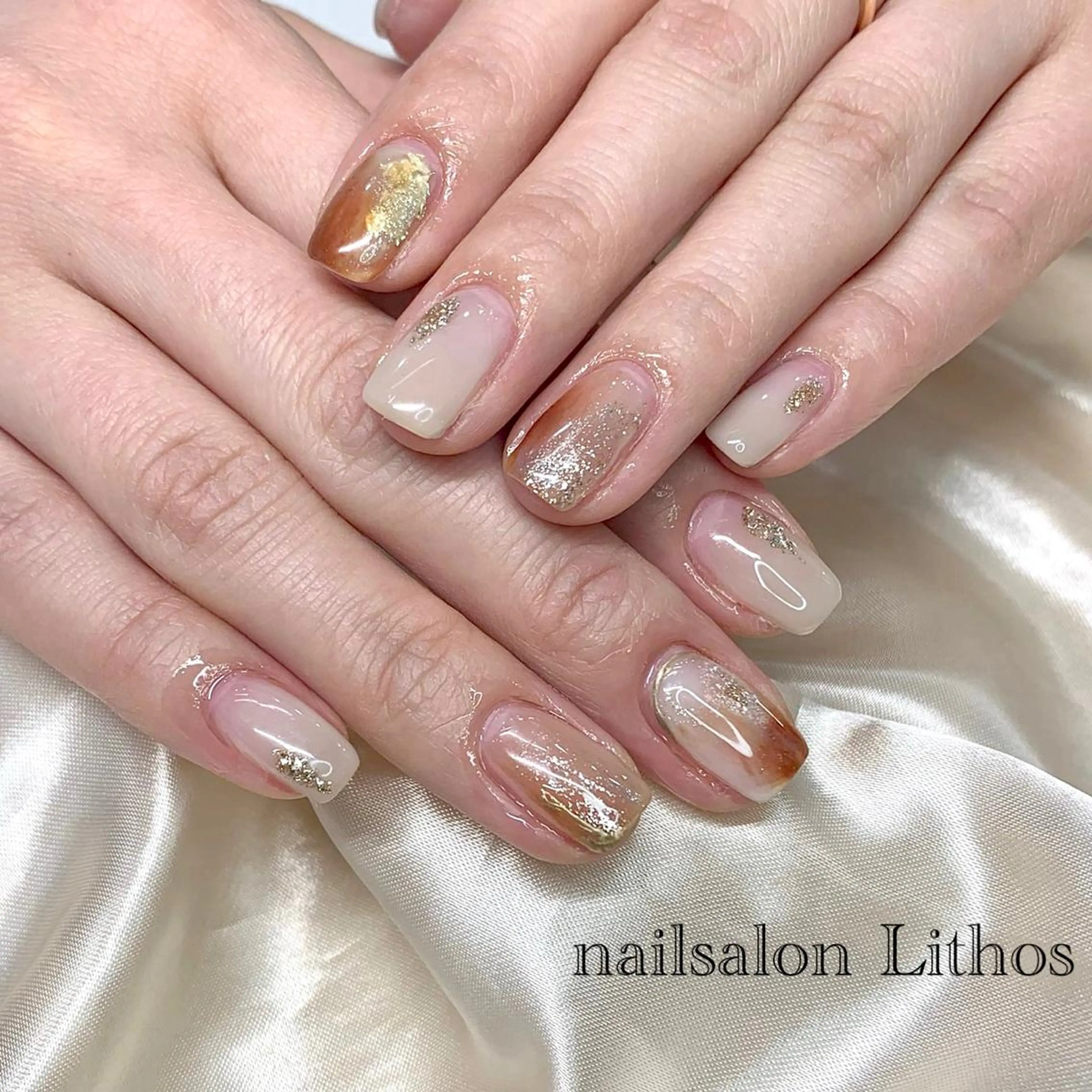 ネイル ニュアンスネイル ハンドネイル nailsalon Lithos所属・nailsalon Recontreのネイルデザイン