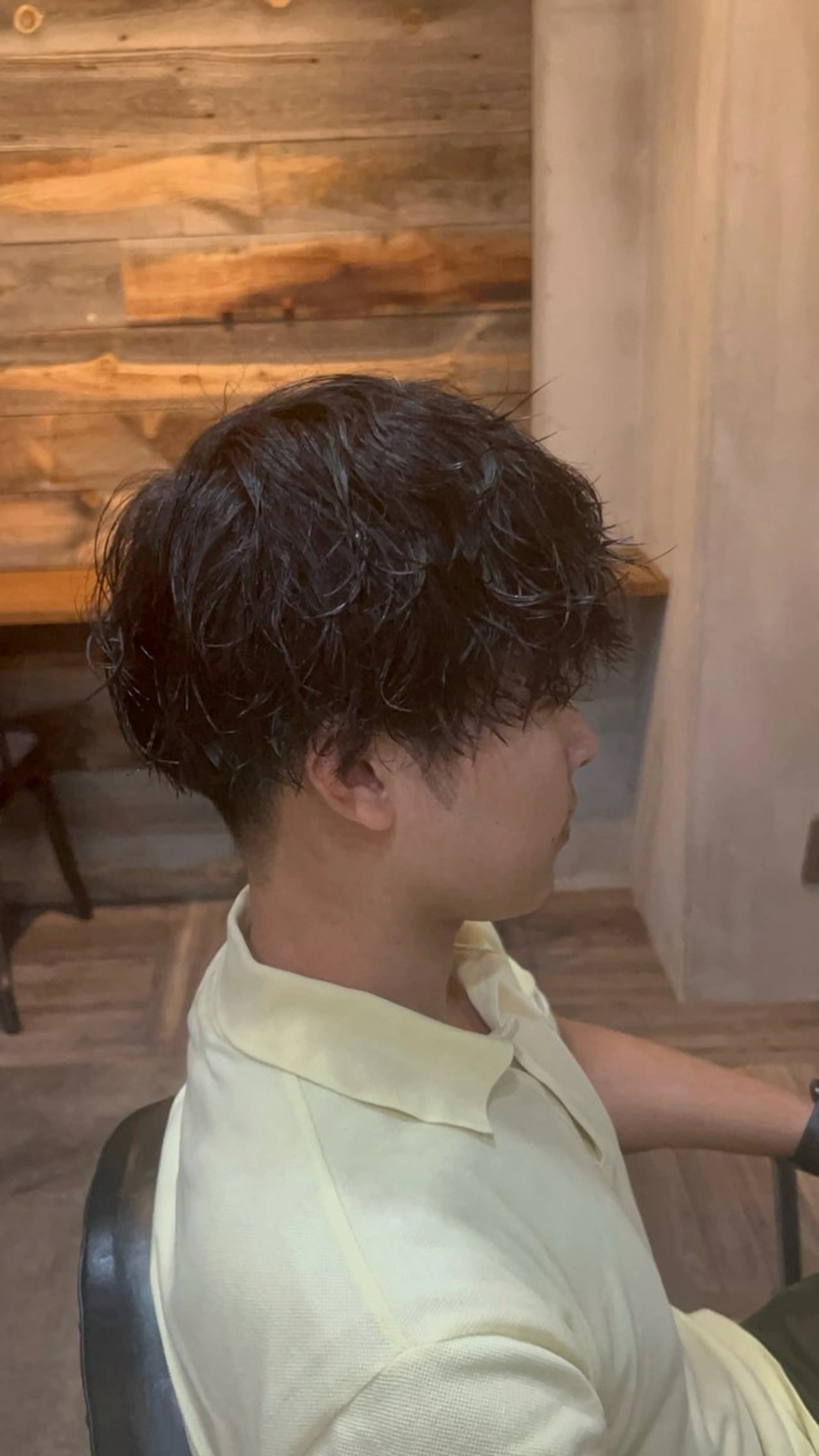 パーマ メンズ lafith hair Glanz 桂所属・かじももな｜縮毛矯正 ｜透明感カラーのヘアスタイル