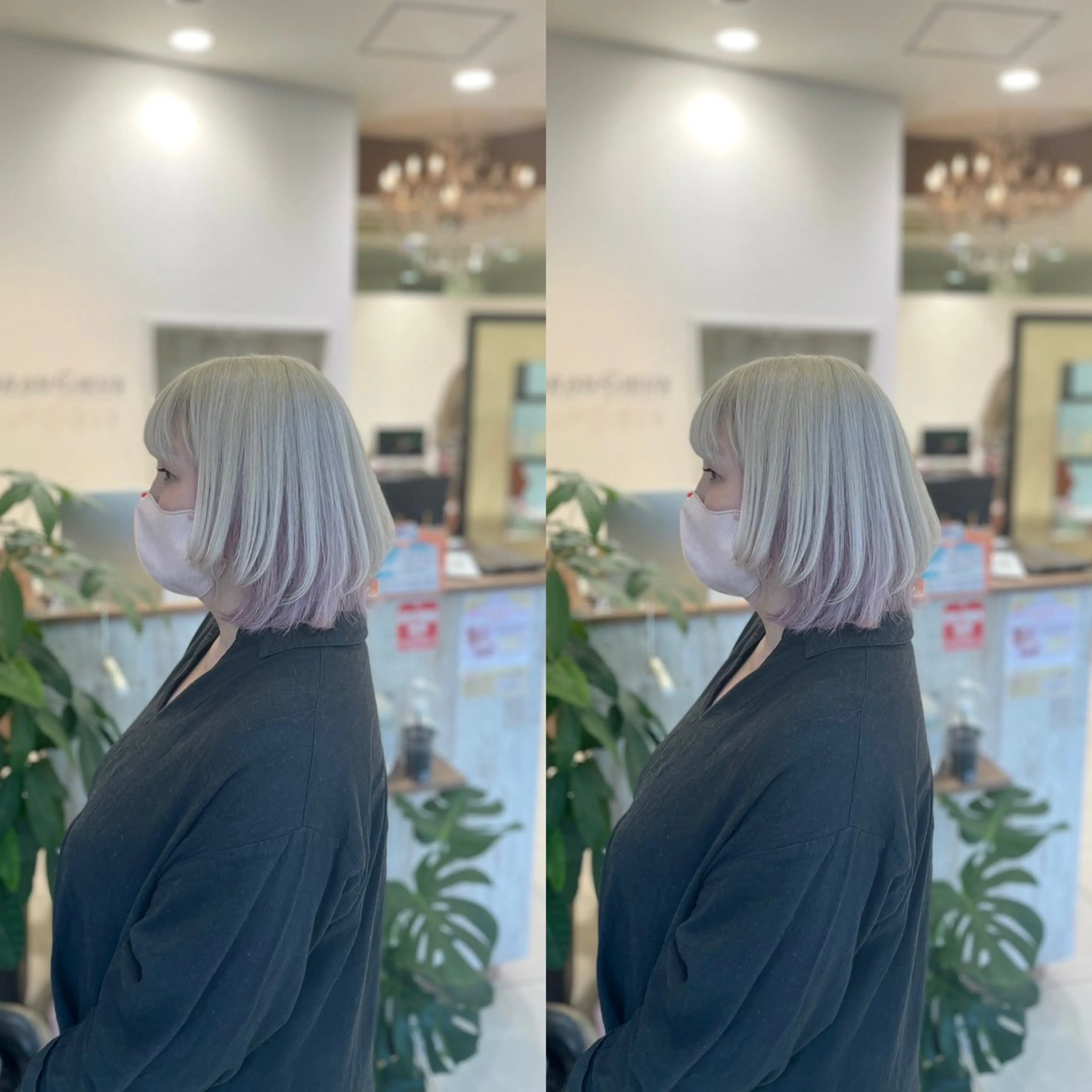 ショート ヘアカラー トリートメント Y Uのヘアスタイル