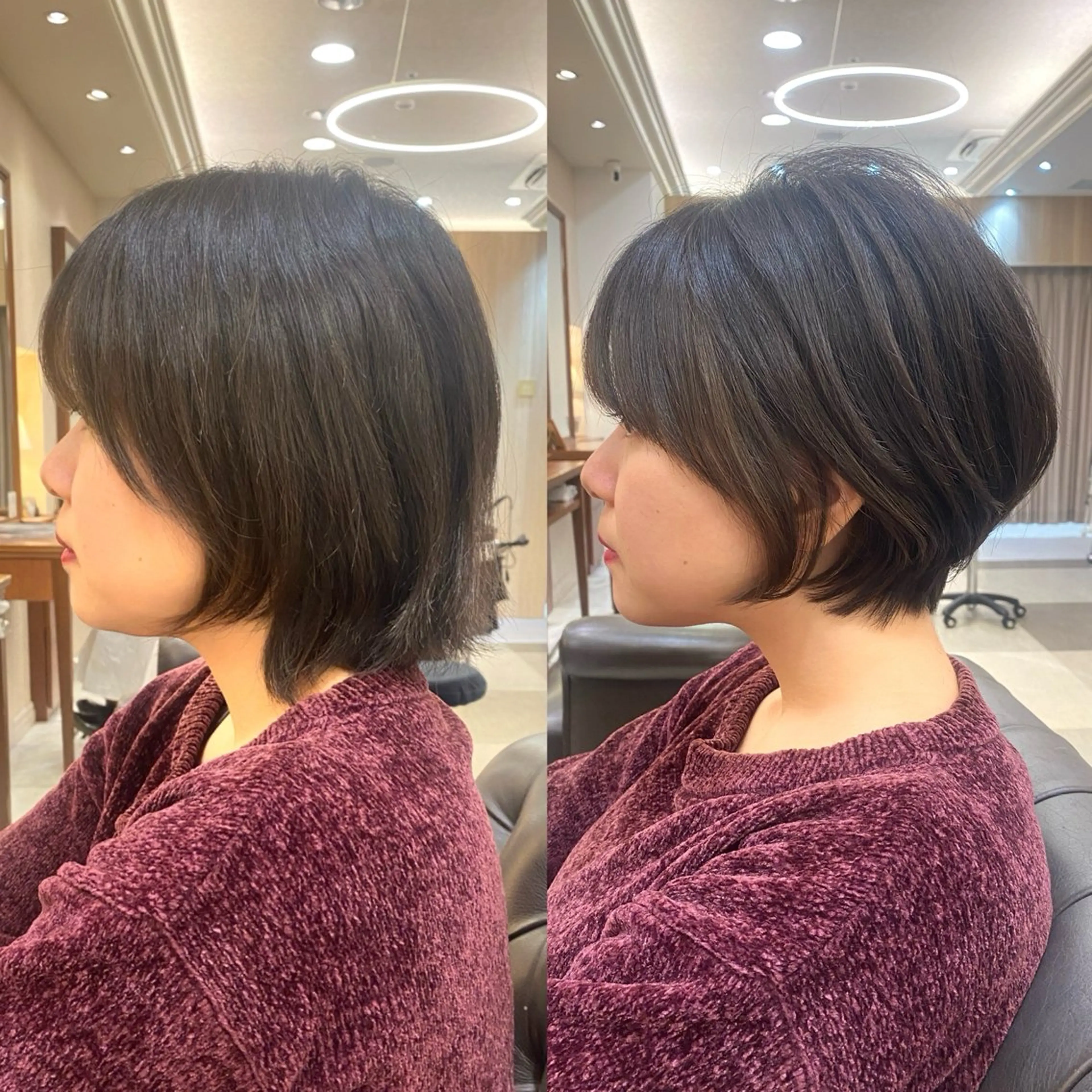 ショート カット ガレリアエレガンテ名駅店所属・【ショート/ボブ 丸みショート】深萱のヘアスタイル