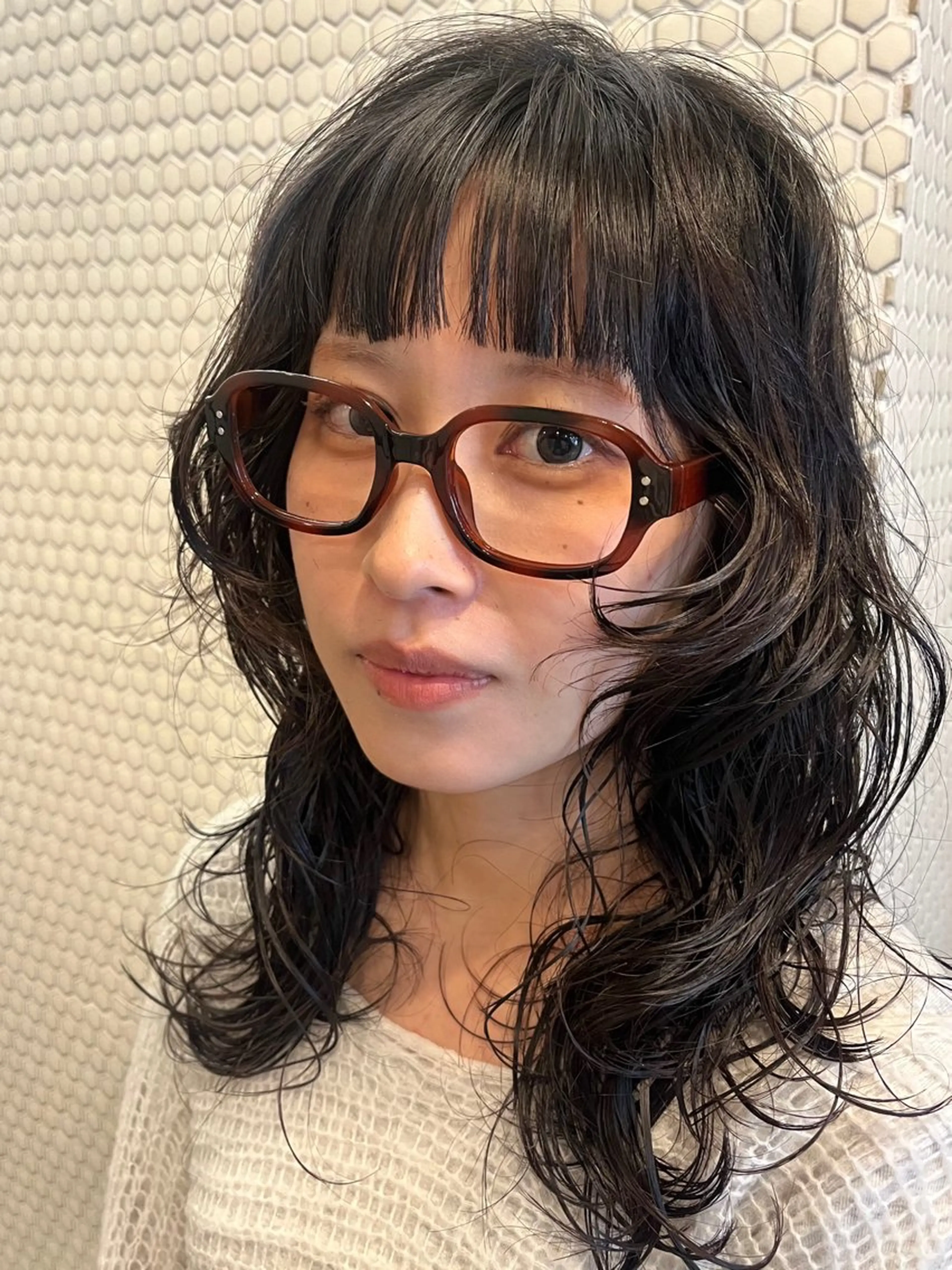 ロング パーマ パーマ レイヤー/暖色/ 髪質改善/永礼芳果のヘアスタイル