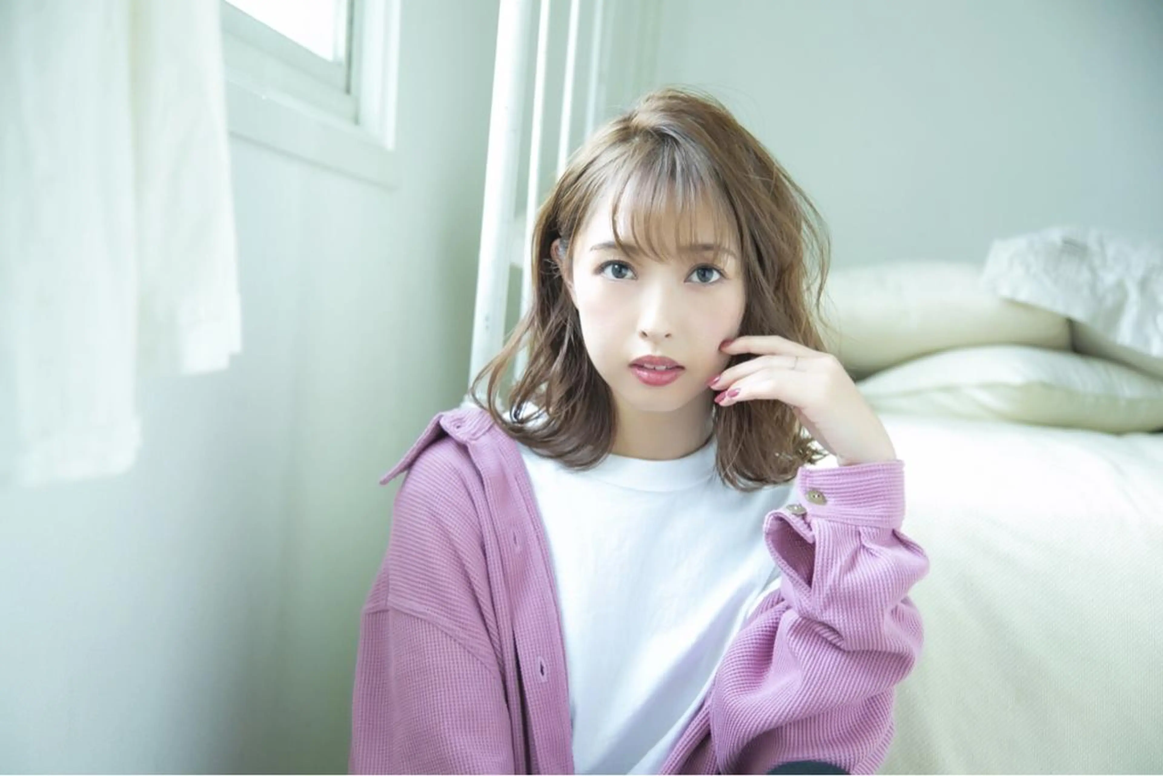 ミディアム カラー パーマ 髪質改善/縮毛矯正/ ボブ/店長/槌矢圭悟のヘアスタイル