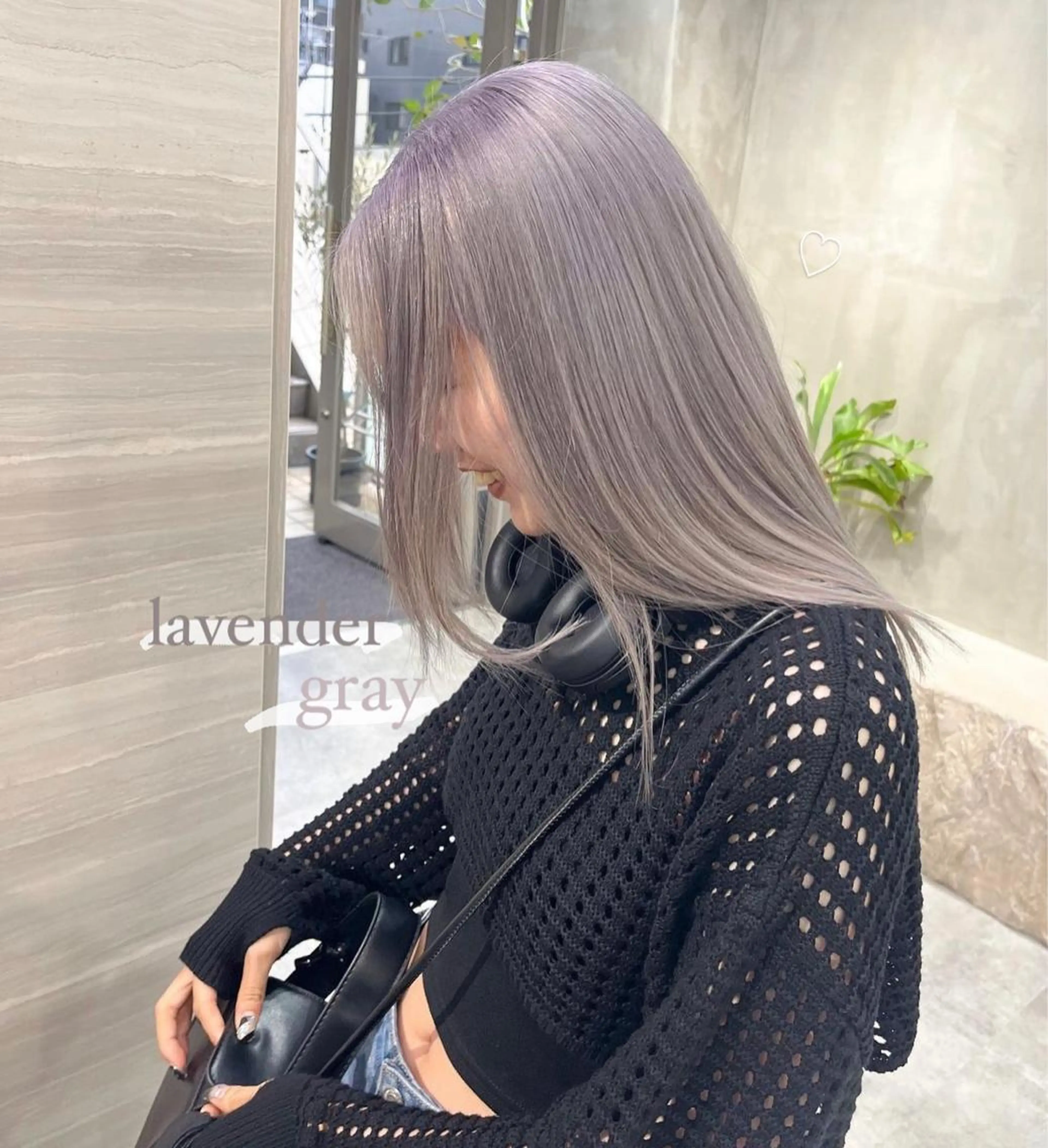 ロング カラー ブリーチ ハイトーンカラー ラベンダーカラー ナツミ/透明感カラー /酸性ストレートのヘアスタイル