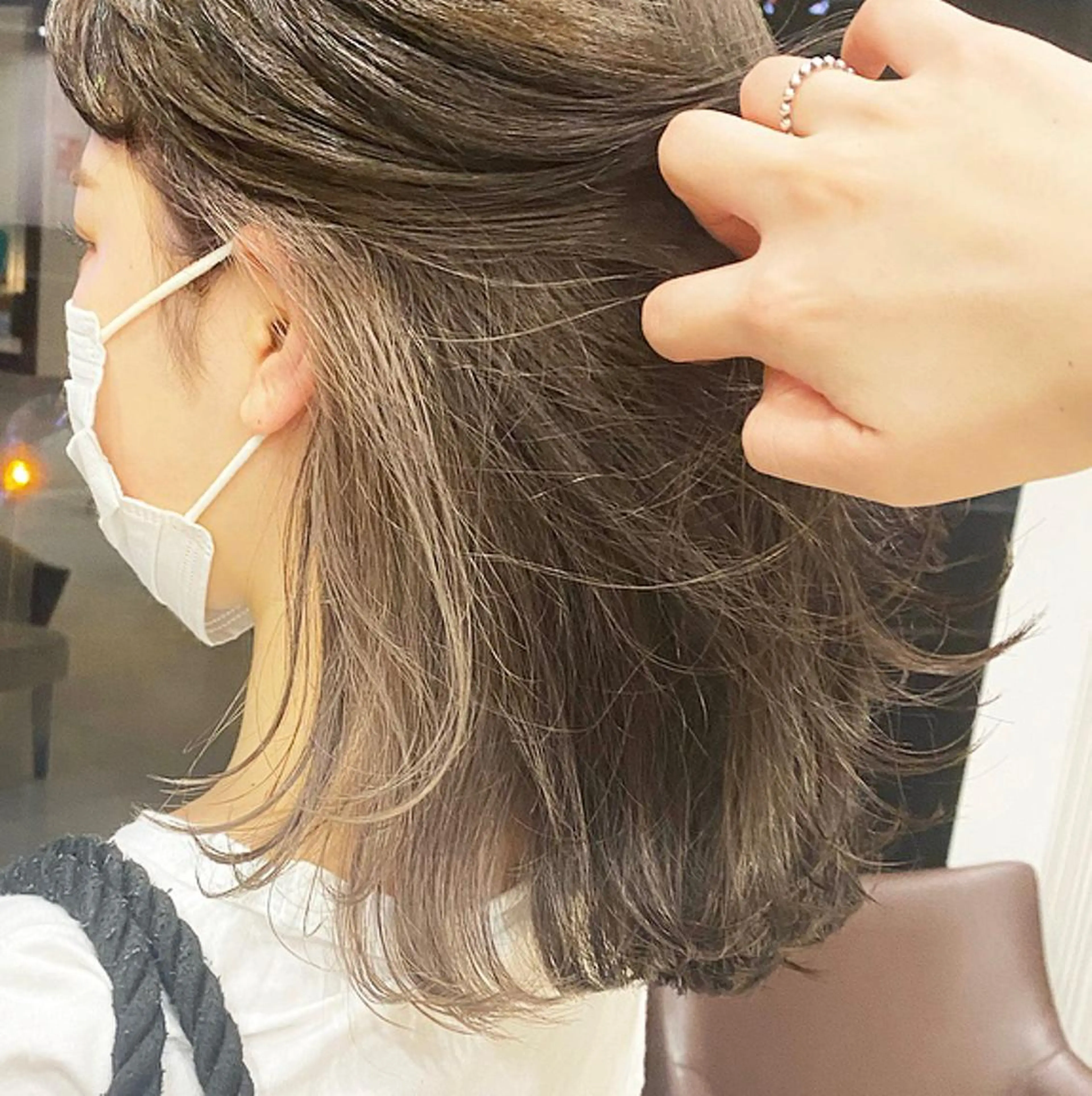 ミディアム カラー 滝本 里実のヘアスタイル